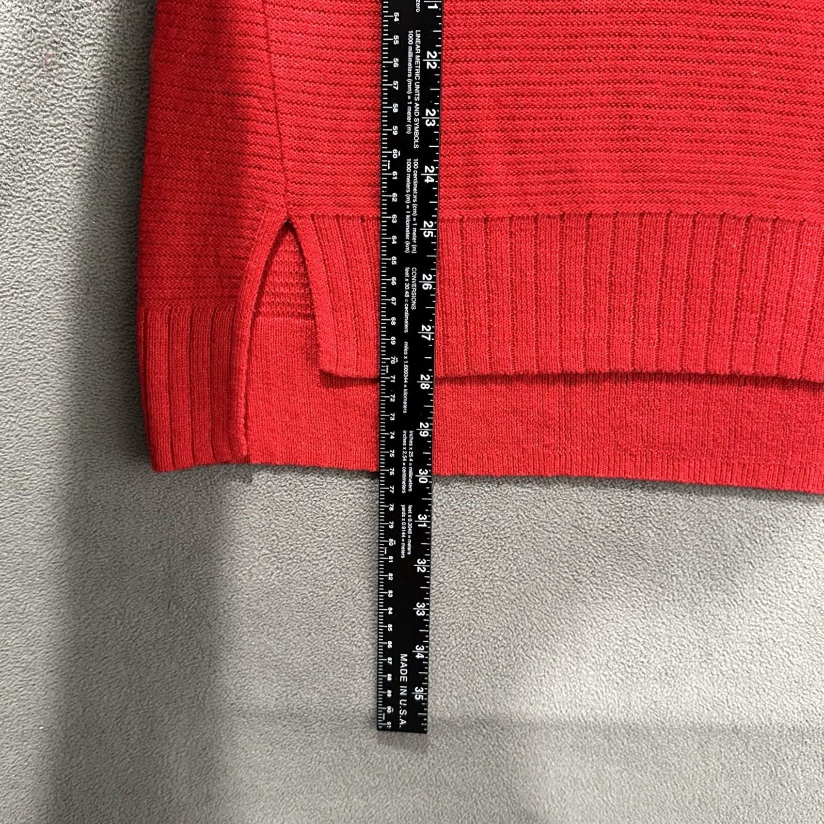 Old Navy Old Navy Lightweight Red Knit Sweater Womens M Regular Boat Neck Holiday Pullover Size M / US 6-8 / IT 42-44 - 7 Thumbnail
