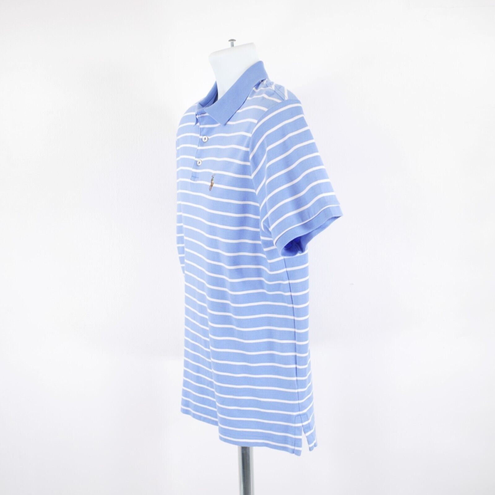 Ralph Lauren Polo Ralph Lauren Blue Striped Custom Slim Fit Large Polo Sh Size US L / EU 52-54 / 3 - 5 Thumbnail
