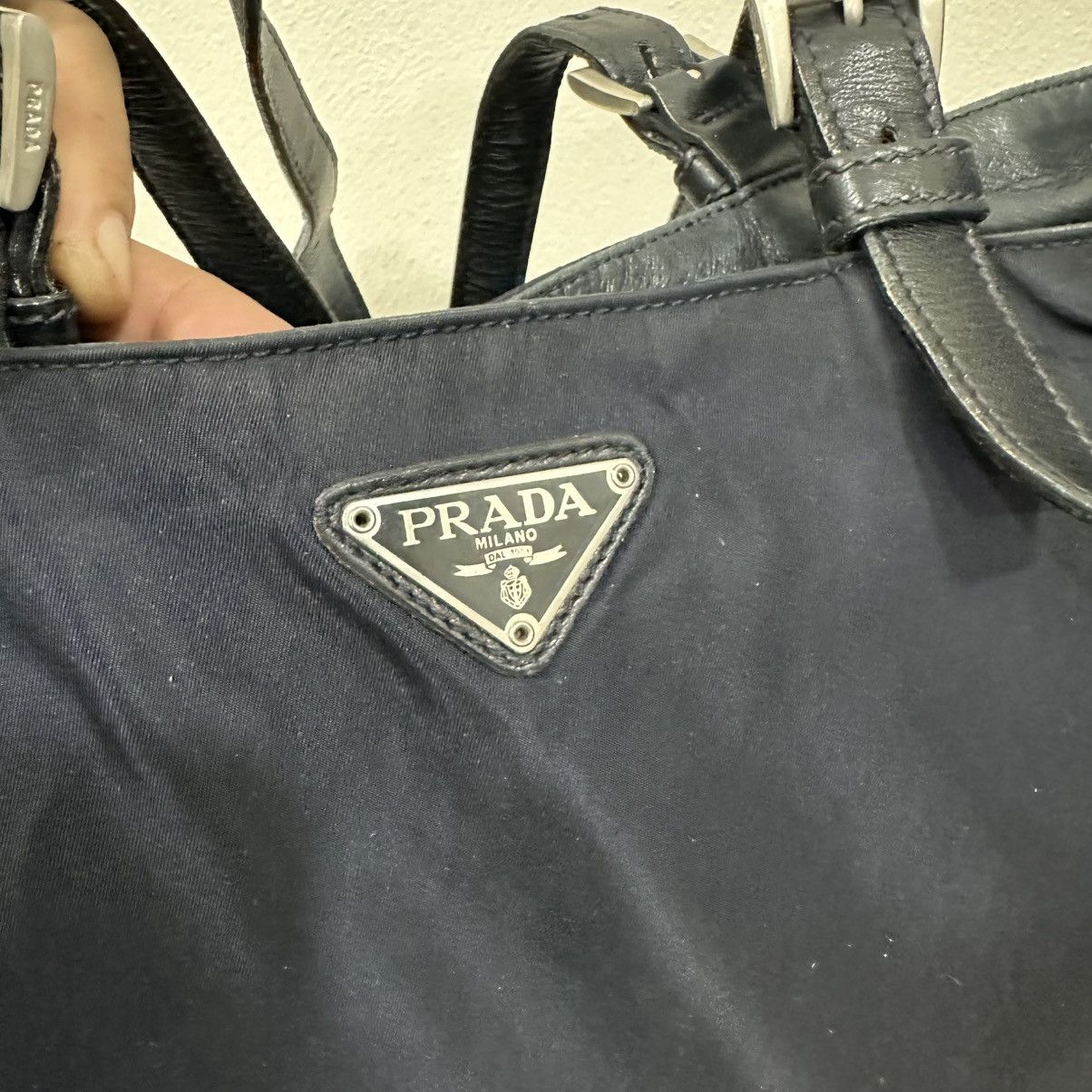 Prada PRADA NYLON TOTE BAG IN DARK BLUE Size ONE SIZE - 8 Thumbnail