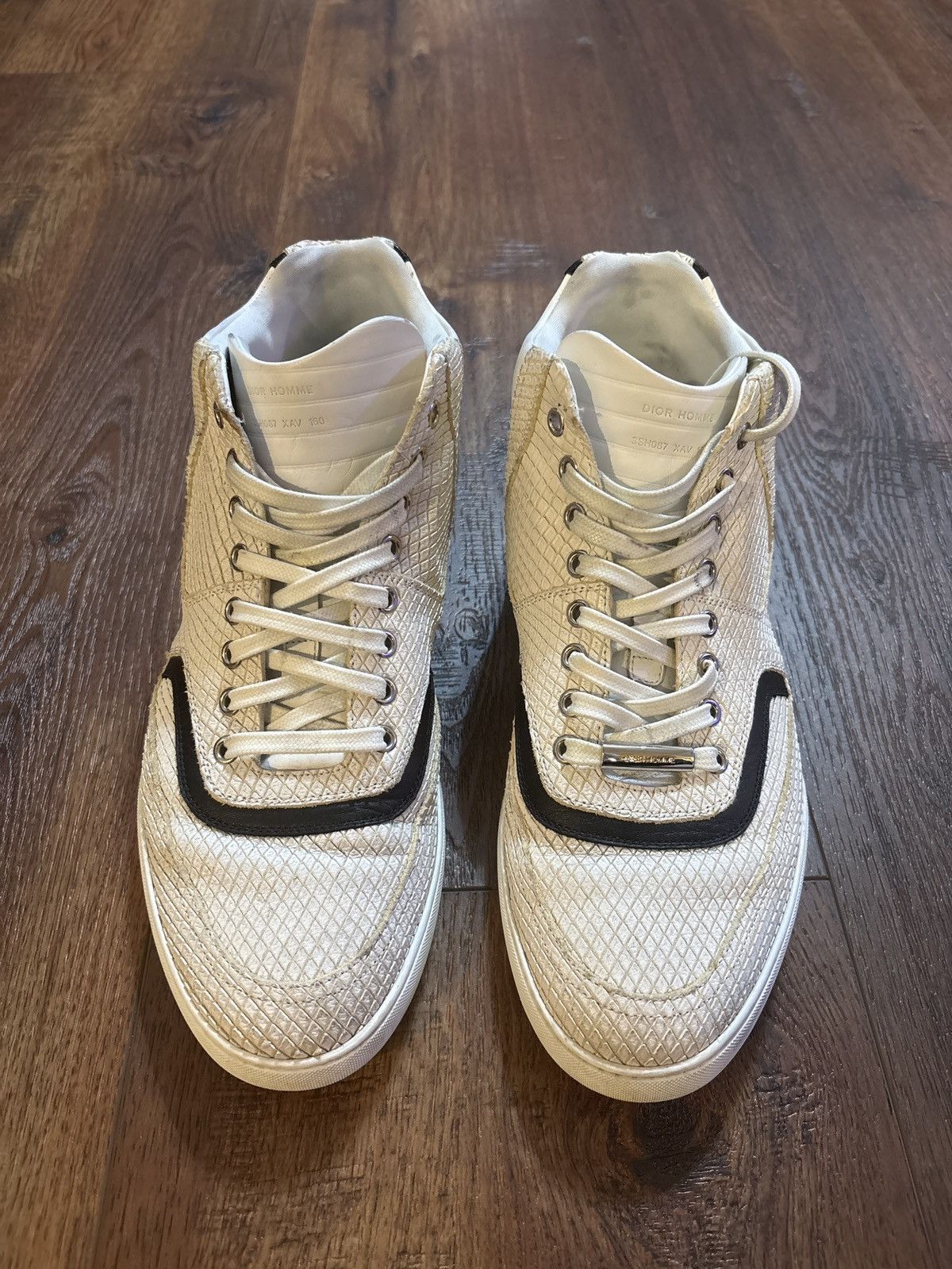 Dior 2007 VOTC Dior Homme B48 Hi Top Leather Sneakers Shoes 45