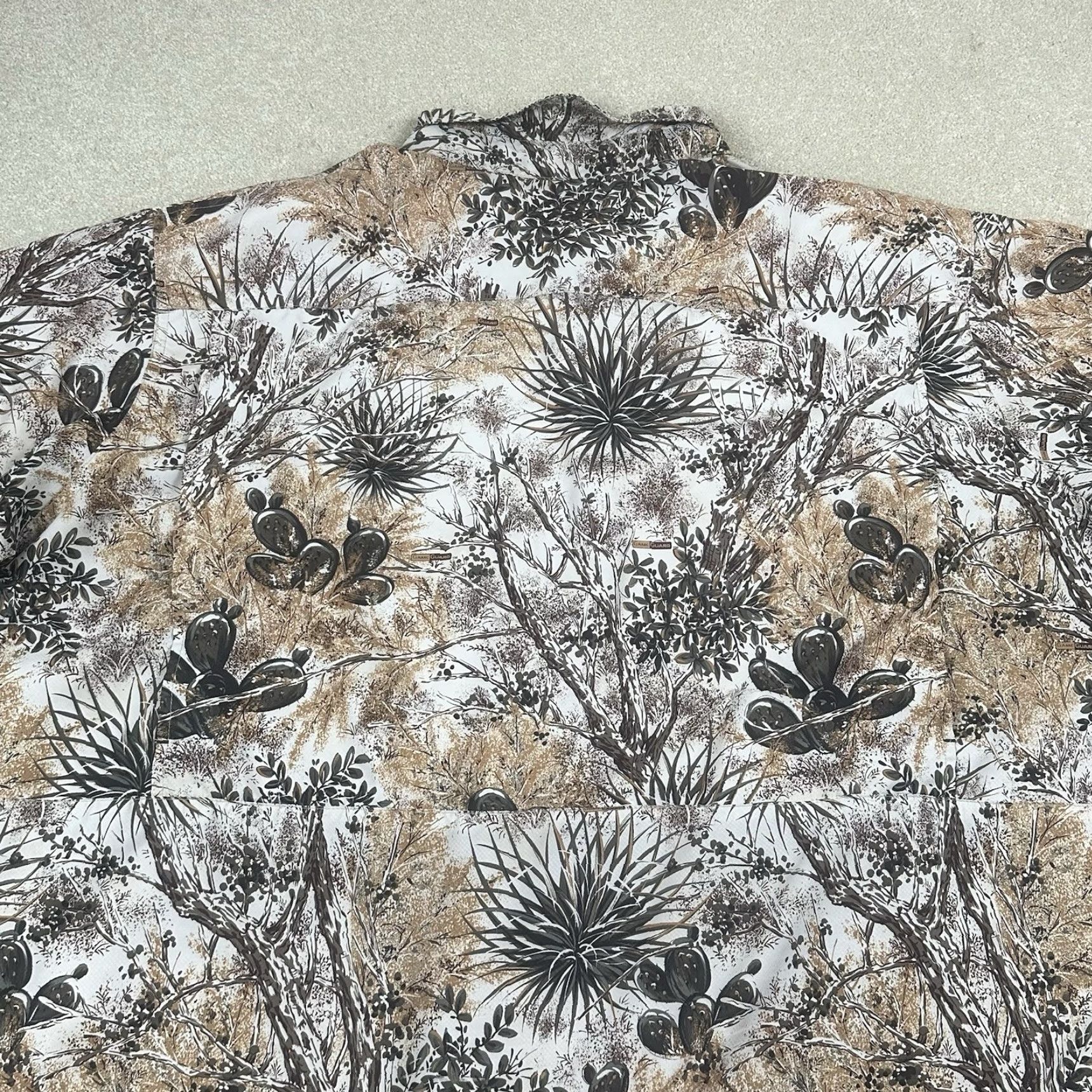 Vintage Game Guard Shirt Mens 4XL Beige Desert Camouflage Camo Button Up Size US XXL / EU 58 / 5 - 5 Thumbnail