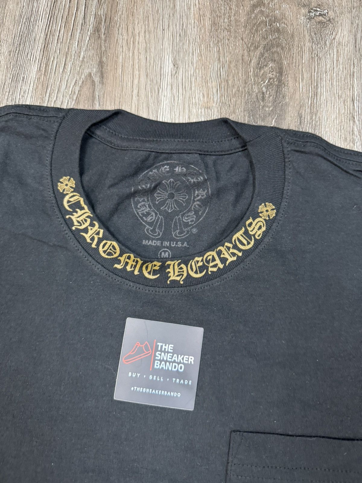 Chrome Hearts Chrome Hearts Script Pocket Tee Black Army Green Medium Size US M / EU 48-50 / 2 - 3 Thumbnail