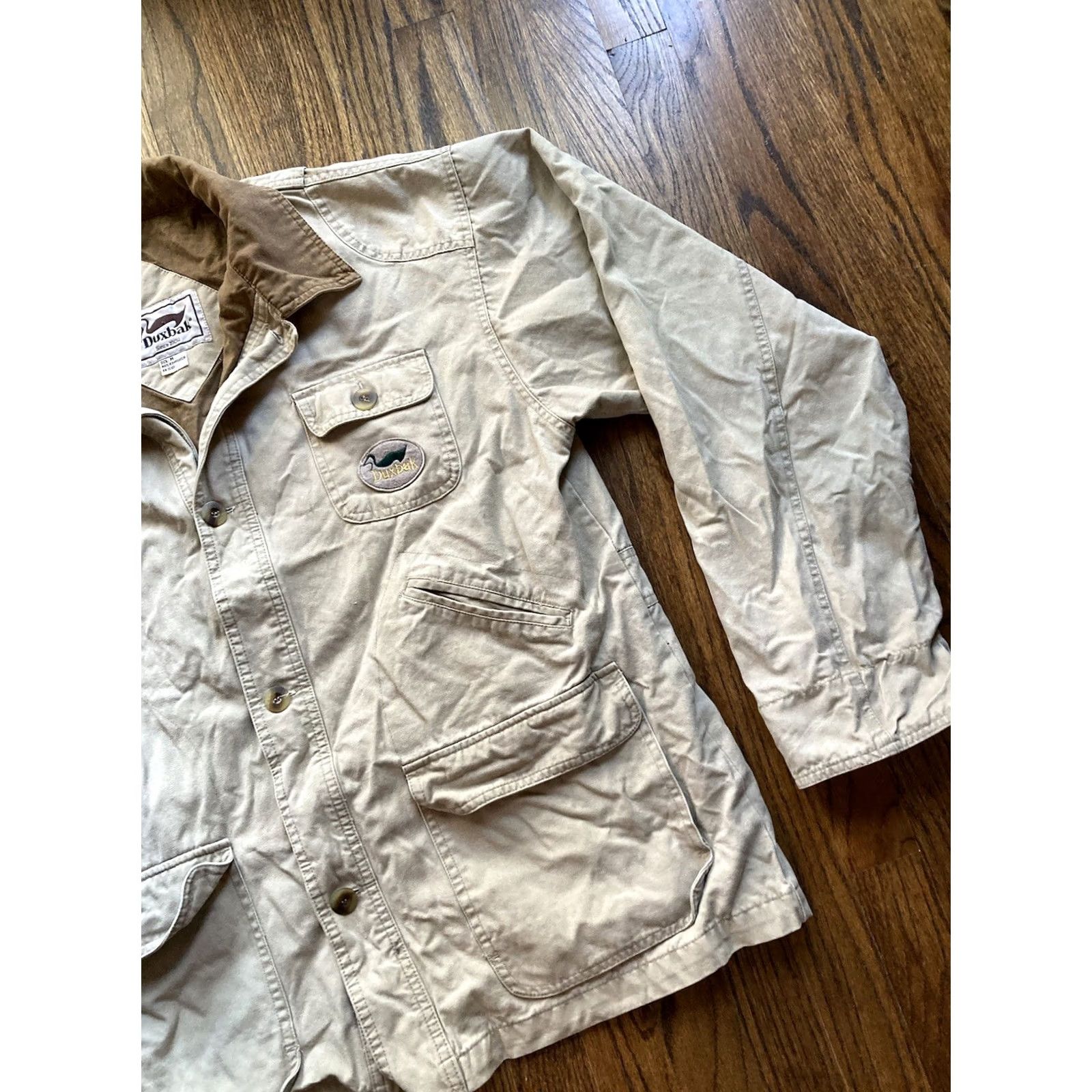 Vintage VINTAGE Duxbak Jacket Mens Size Medium Beige Tan Hunting Cotton Button Size US M / EU 48-50 / 2 - 3 Thumbnail