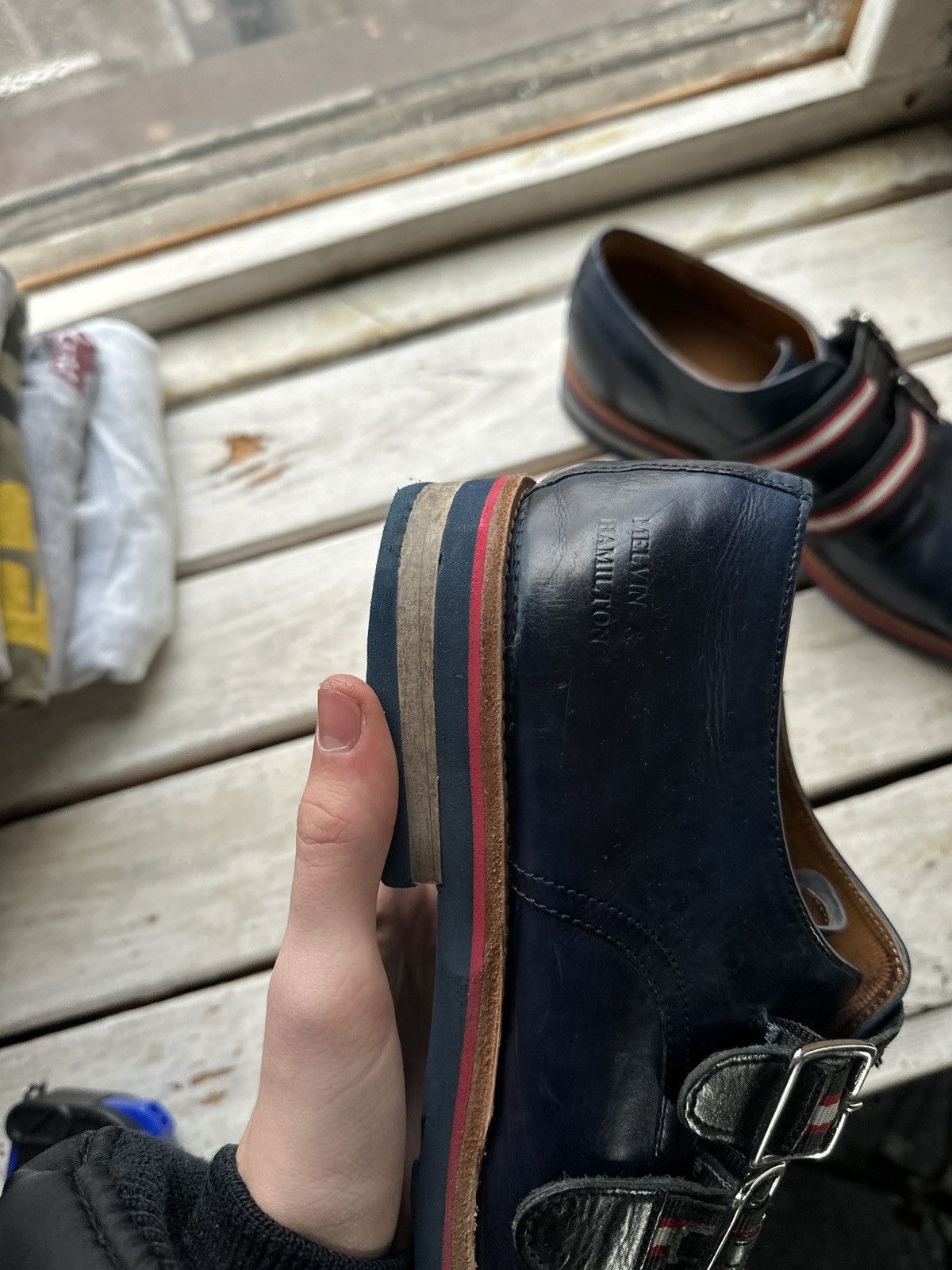 Melvin & Hamilton LUXURY 🚨 MELVIN & HAMILTON VNTG SHOES MEN BLUE LUXURY RARE Size US 10.5 / EU 43-44 - 3 Thumbnail