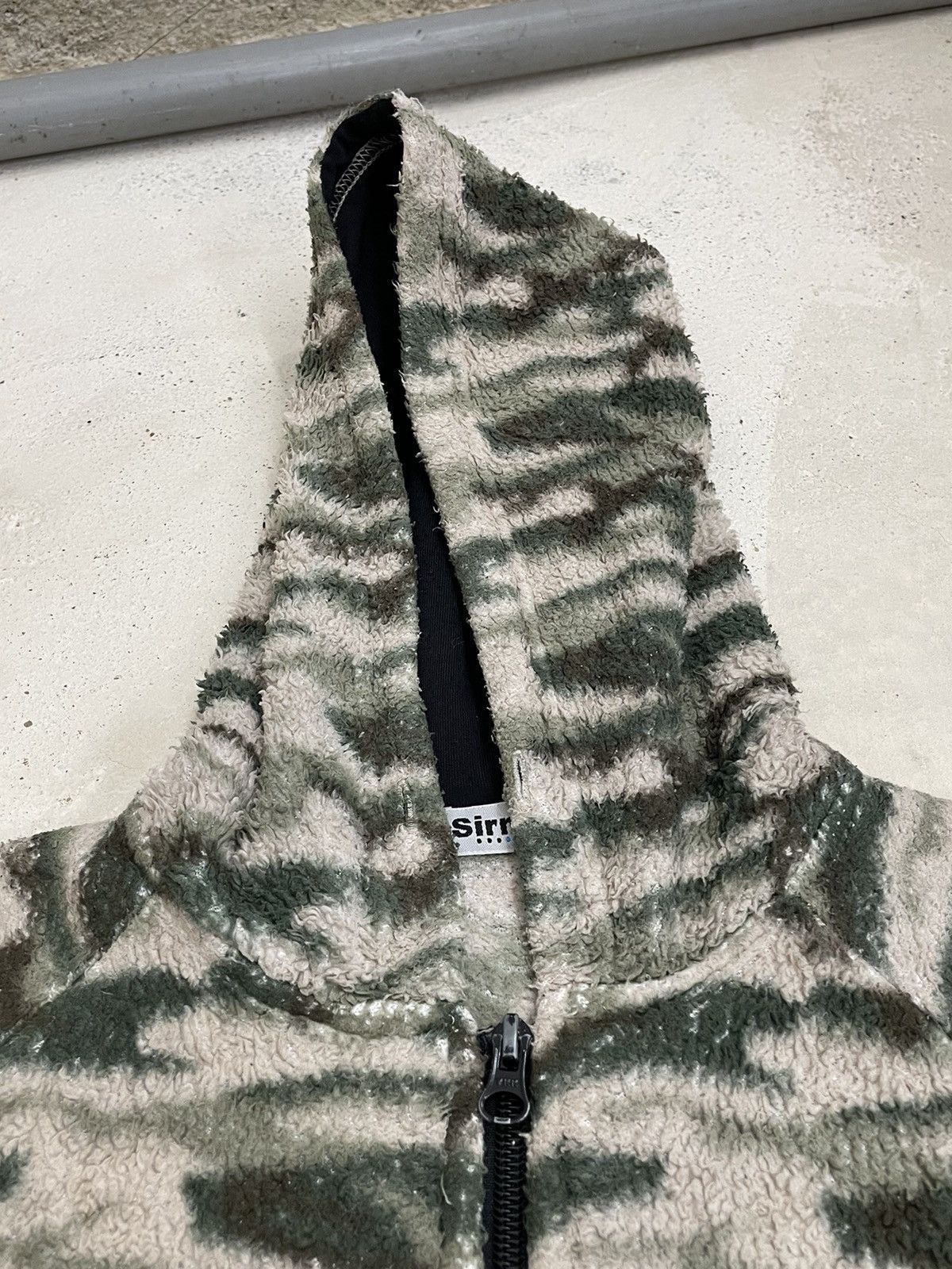 Japanese Brand Sirmione Army Digital Cropped Fleece Jacket Size US XXS / EU 40 - 6 Thumbnail