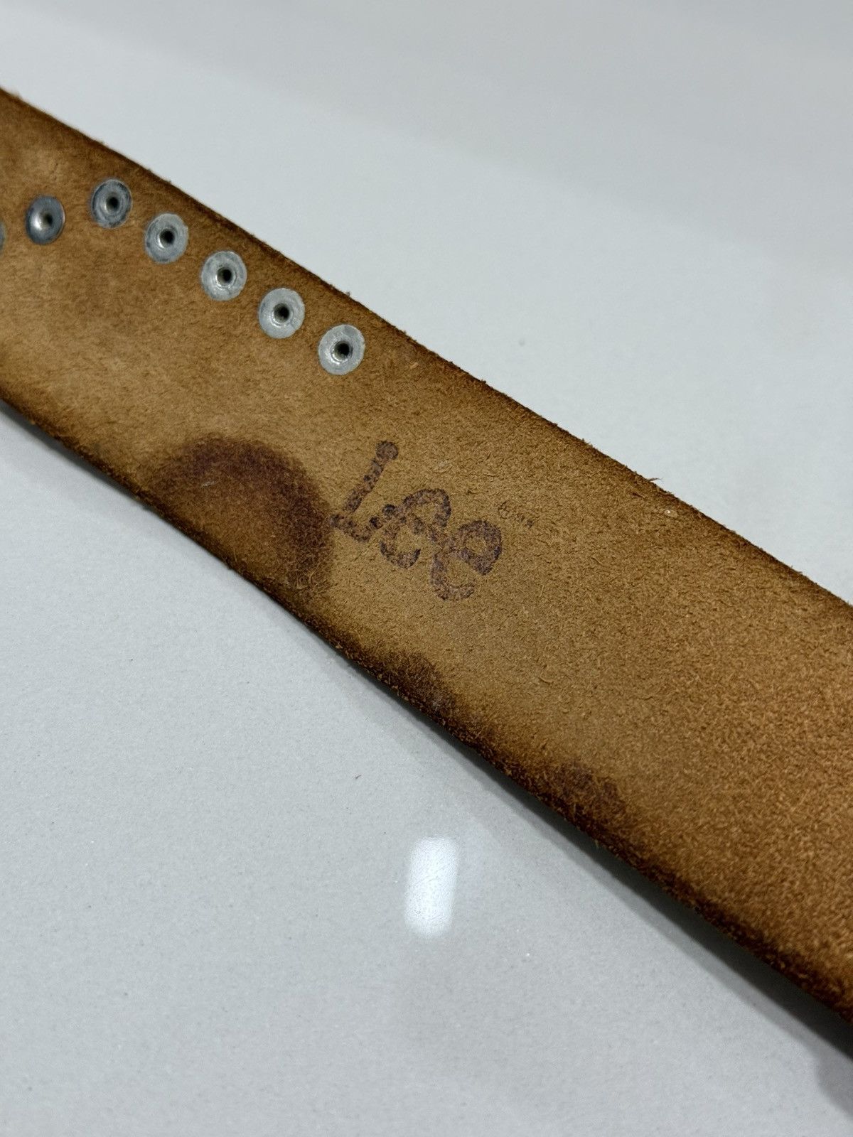 Lee Vtg Lee Stud Belt Size 34 - 3 Thumbnail