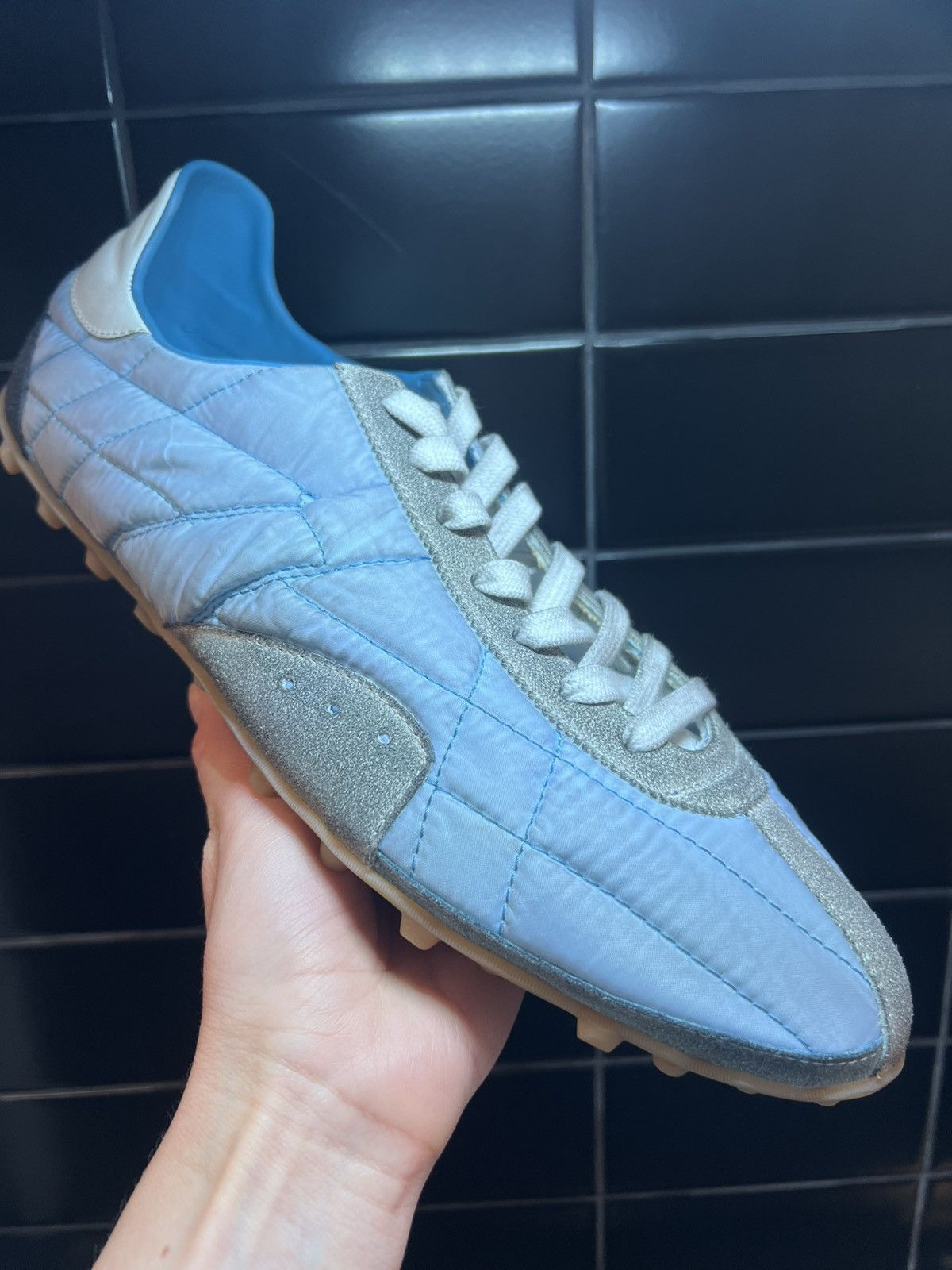 Maison Margiela Sprinters Blue / White Low Top Sneakers Size US 12 / EU 45 - 7 Thumbnail