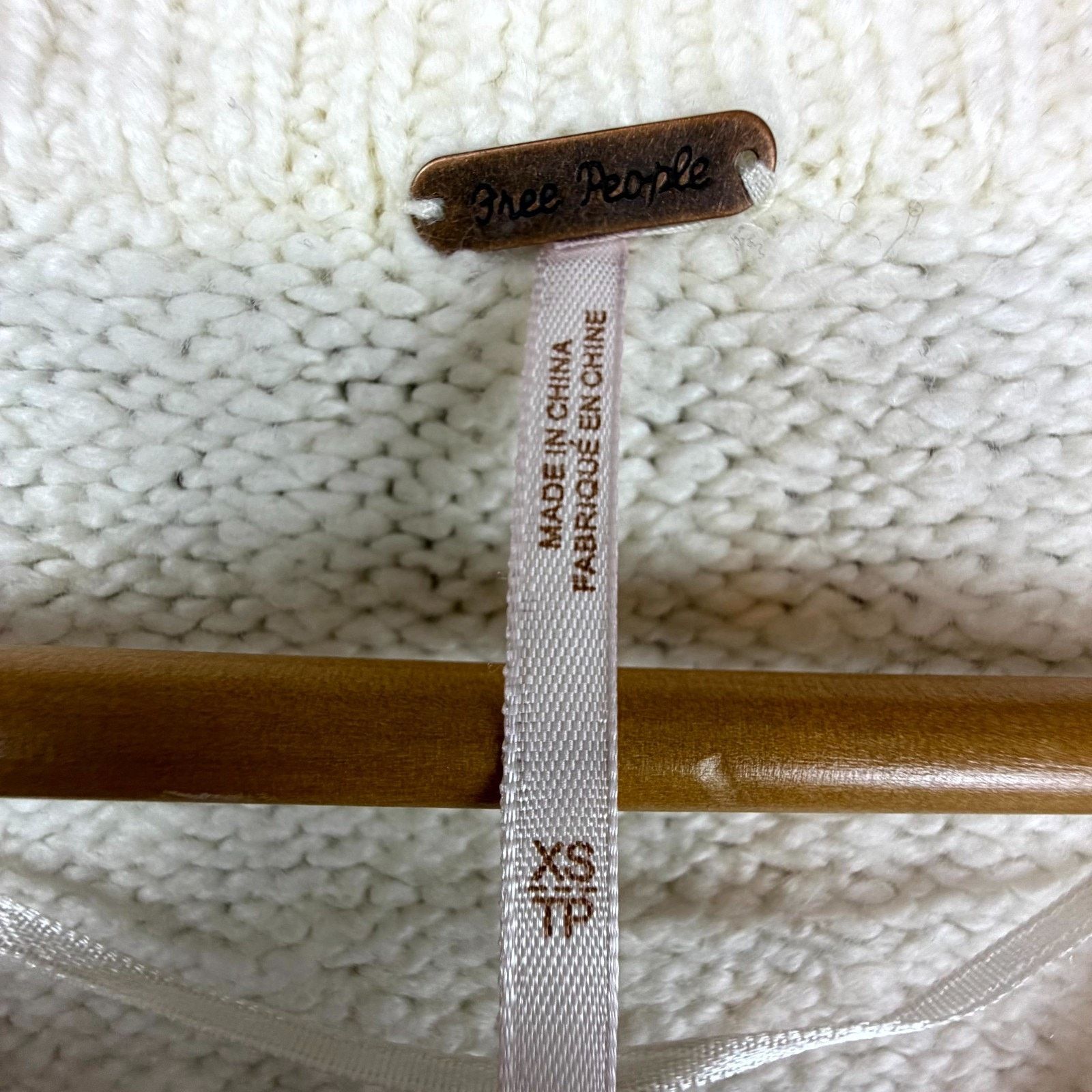Free People Free People Brookside Tunic Sweater Ivory Oversized Slouchy Size XS / US 0-2 / IT 36-38 - 3 Thumbnail