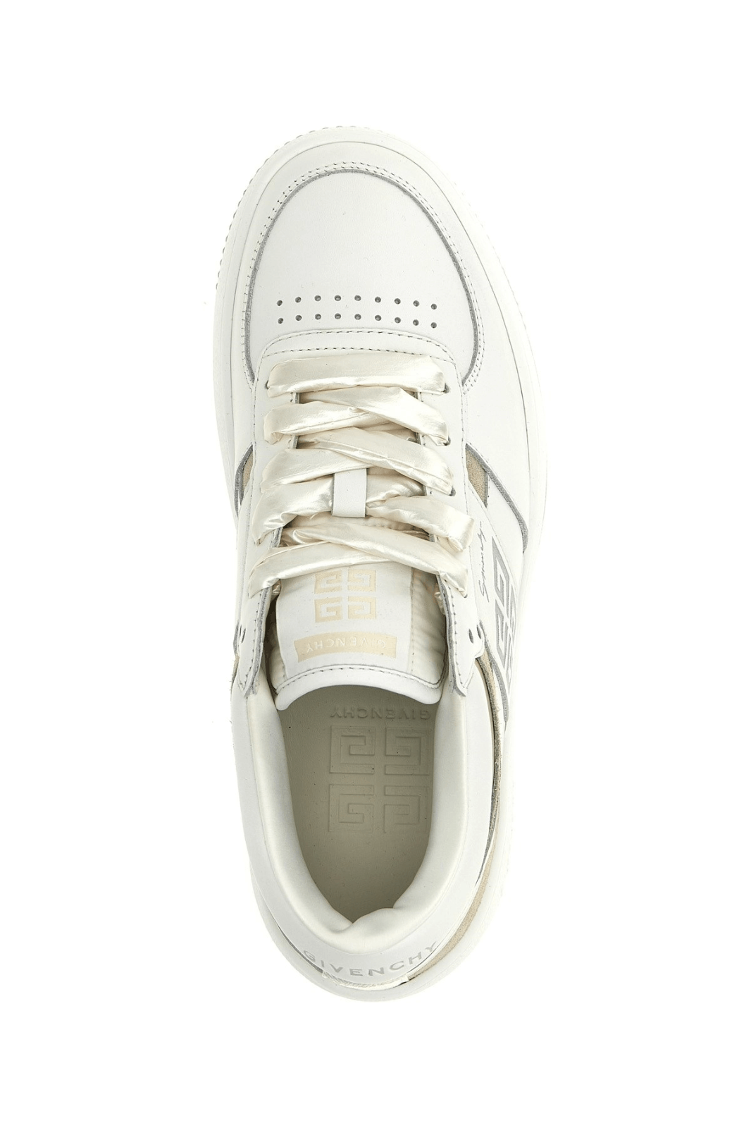Givenchy GIVENCHY Lace-Up White/Gold Leather Sneakers New Auth Size US 10 / IT 40 - 4 Thumbnail
