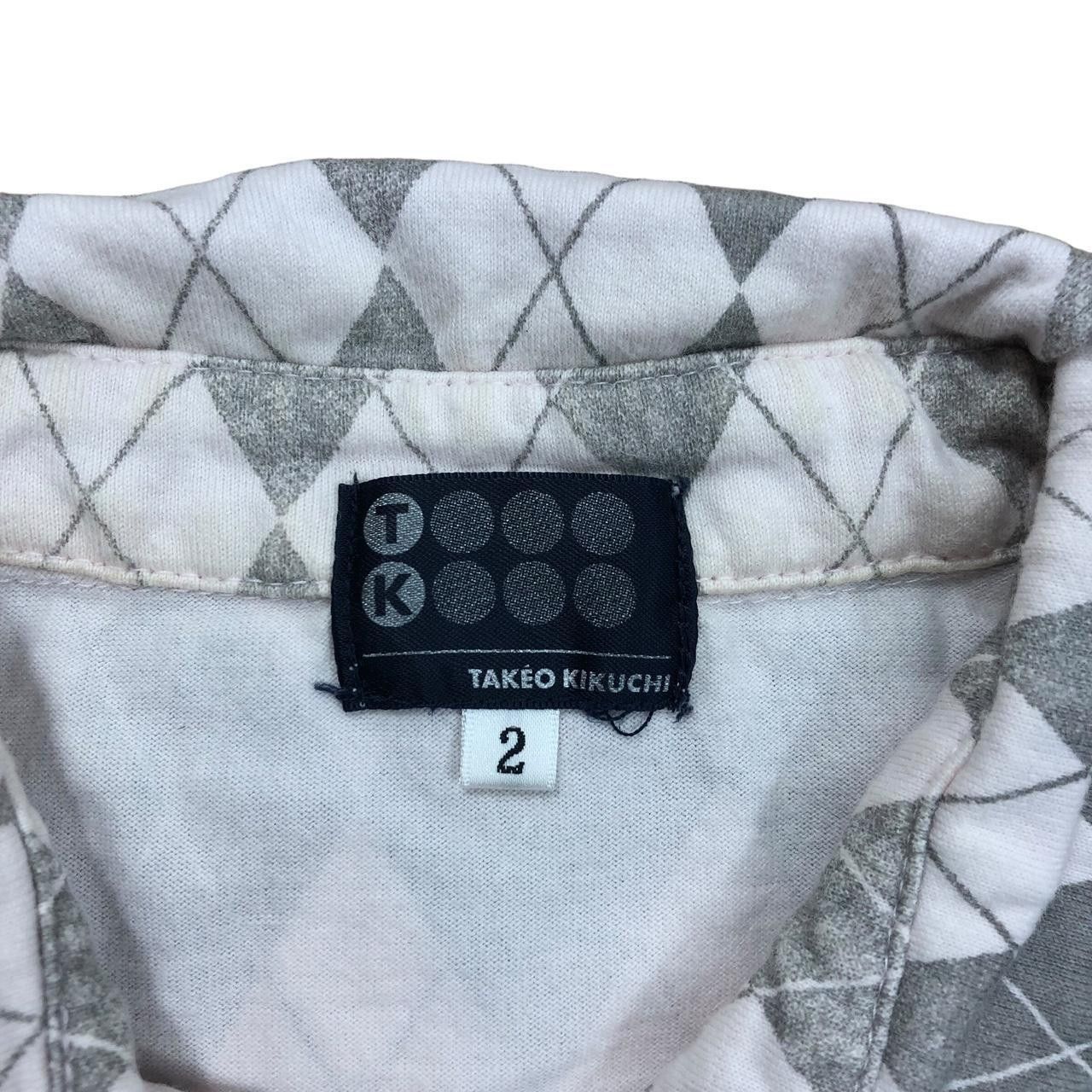 Takeo Kikuchi Vintage TAKEO KIKUCHI JAPAN Argyle Polo Tee Shirt Top Office Size S / US 4 / IT 40 - 5 Thumbnail