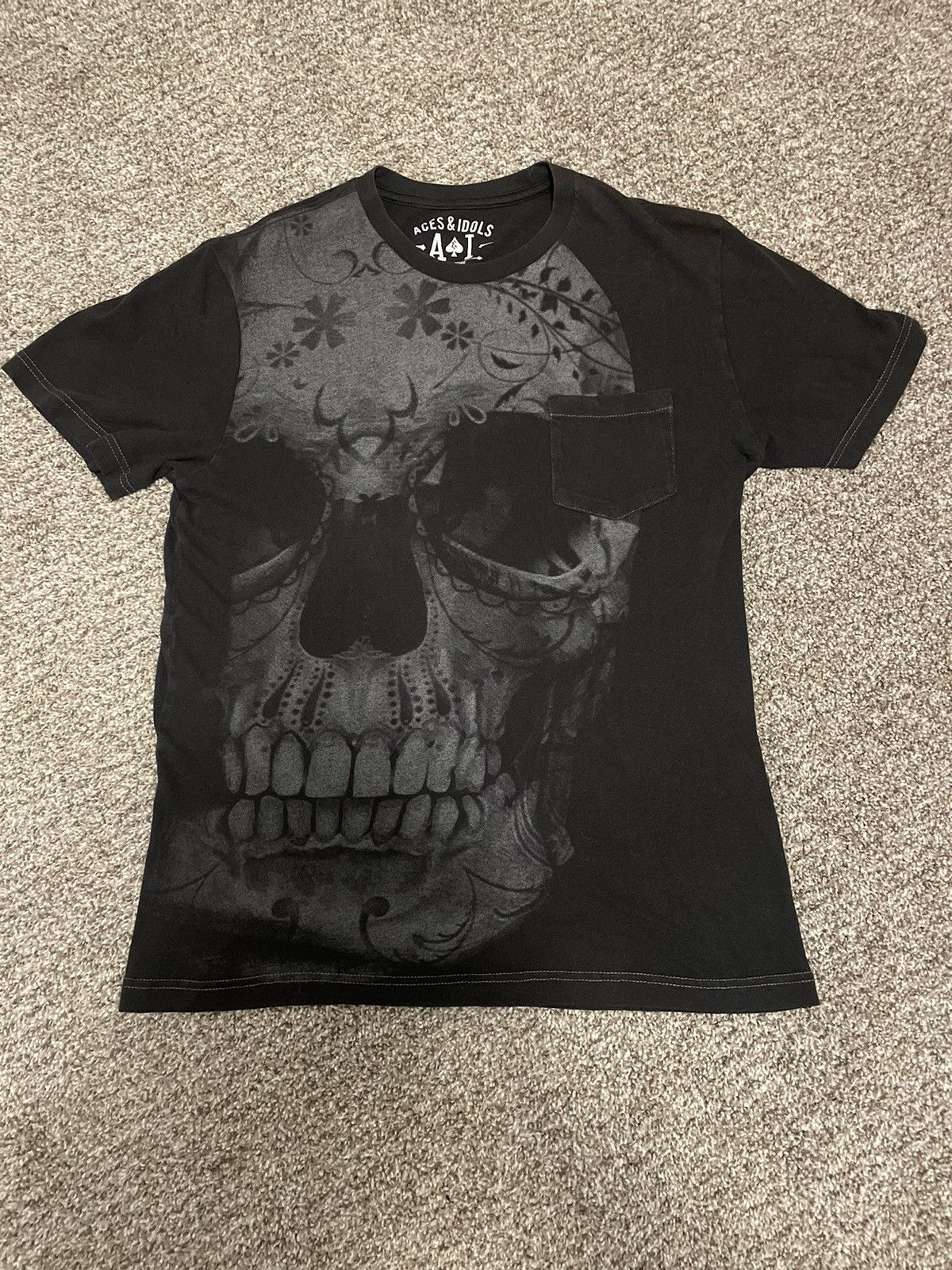 Affliction × Tapout × UFC Y2K affliction style aces and idols skull shirt Size US S / EU 44-46 / 1 - 2 Thumbnail