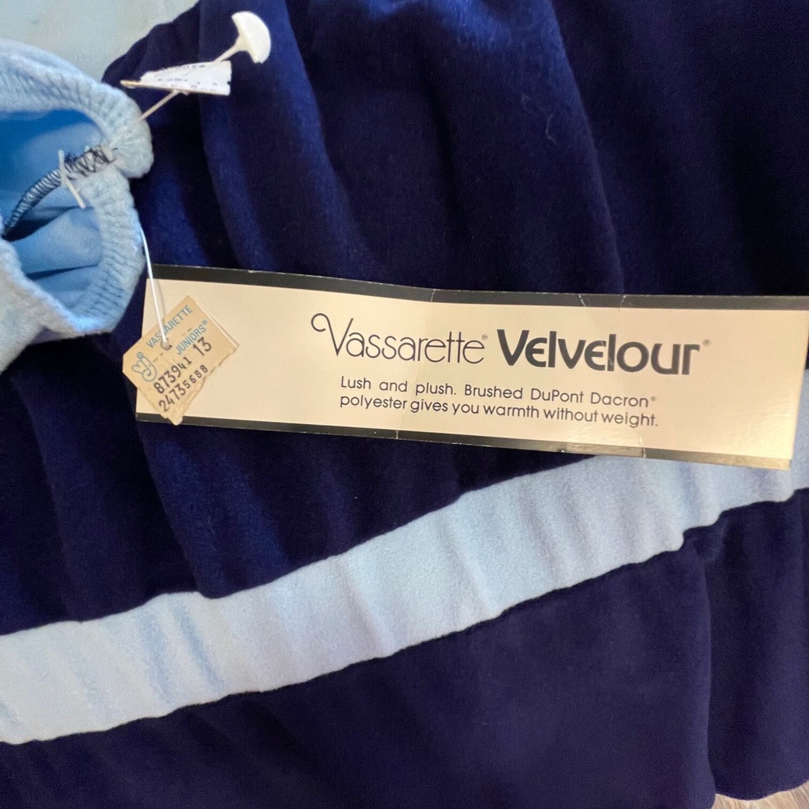 Other Vtg Vassarette Velvelour Junior13 House Robe BLUE Made USA Size M / US 6-8 / IT 42-44 - 7 Thumbnail