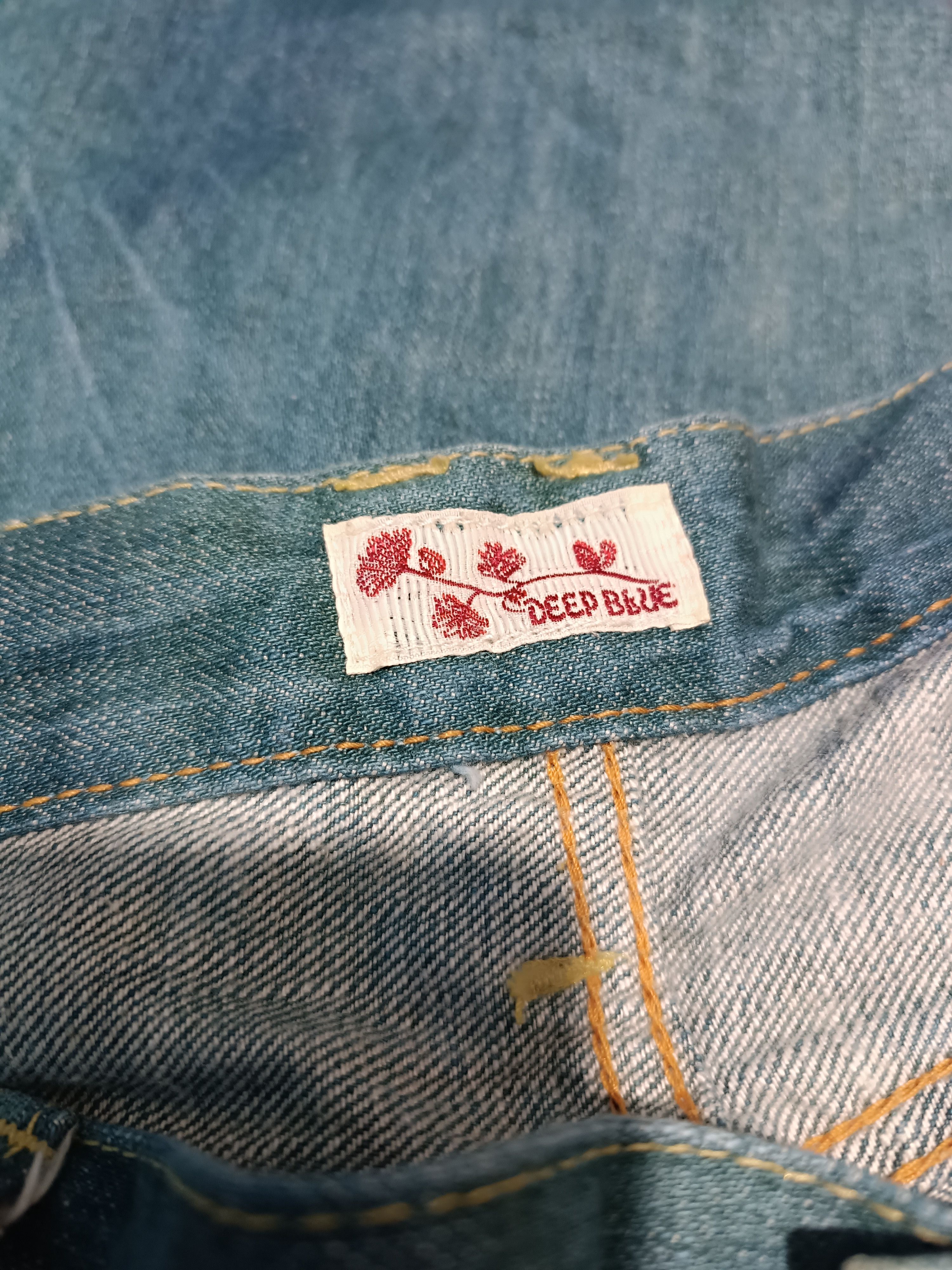 Japanese Brand Deep Blue Clown Hickory Pants Denim Size 30" / US 8 / IT 44 - 11 Thumbnail
