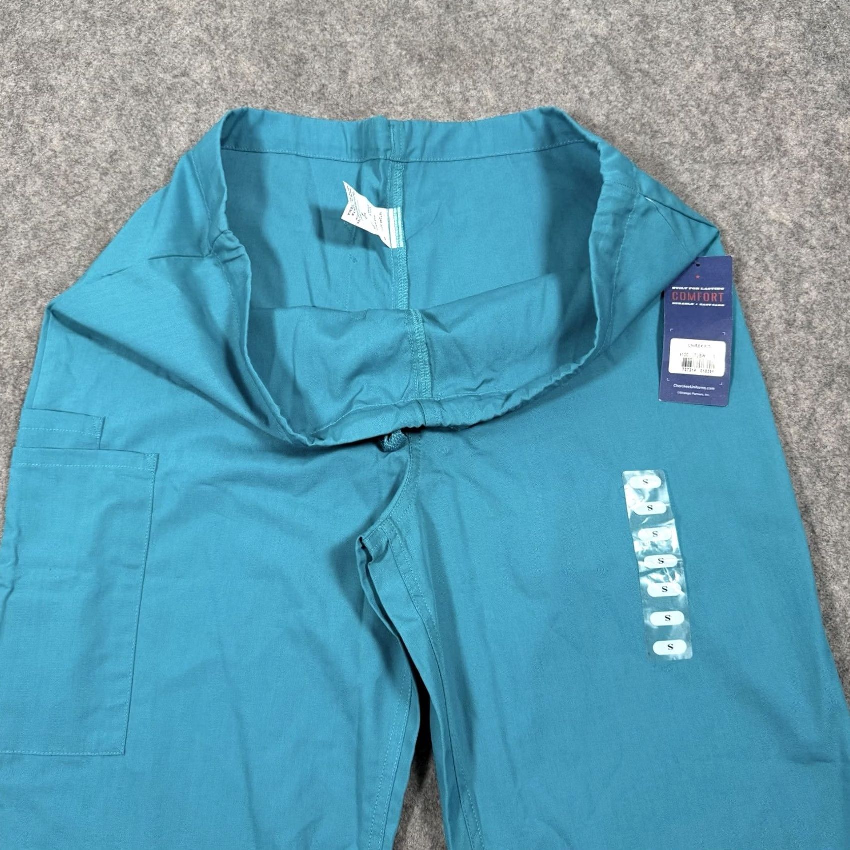 Cherokee Cherokee WorkWear Cargo Scrub Pants Unisex Small Sz Teal Blue Size US 29 - 5 Thumbnail