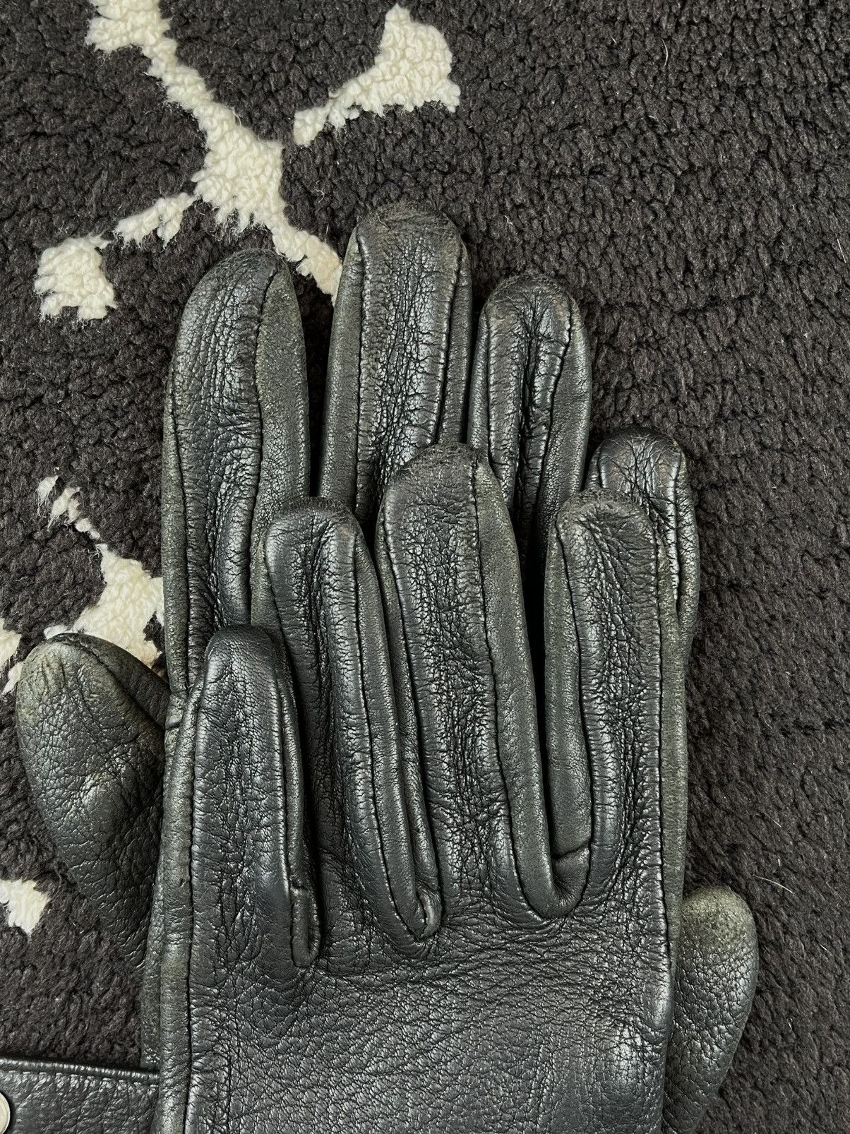 Chrome Hearts Chrome Hearts Silver Horseshoe Leather Gloves Black Size ONE SIZE - 12 Thumbnail