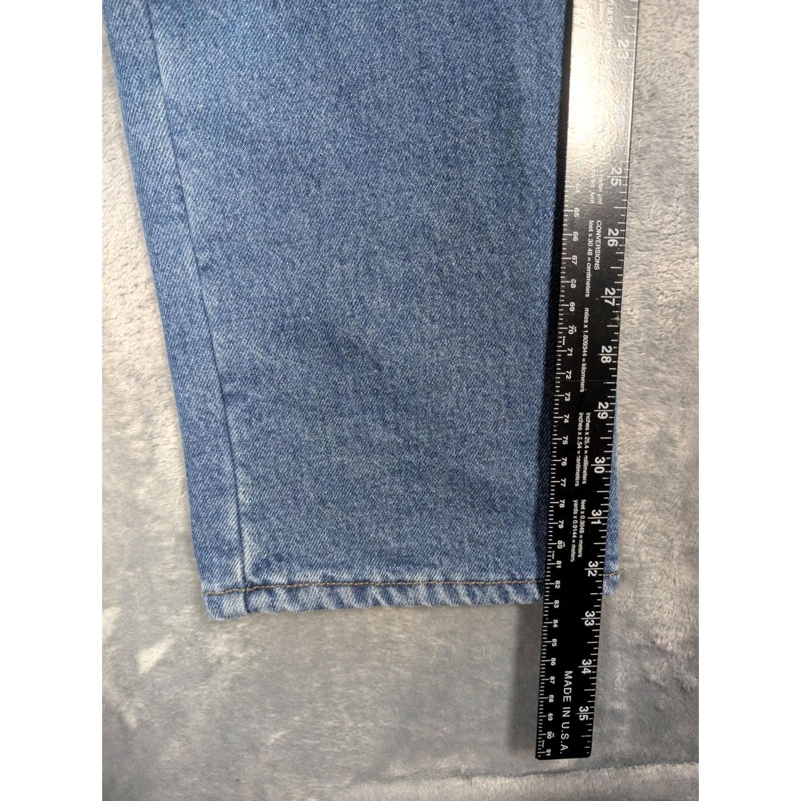 Vintage L.L. Bean Classic Fit Jeans Mens 33x32 Blue Fleece Lined Winter Denim Pants Straight 세 Size US 33 - 4 Thumbnail