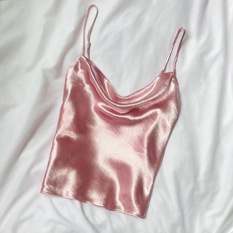 Victoria's Secret VS Pearl Pink Satin Camisole (Large) Size L / US 10 / IT 46 - 1 Thumbnail