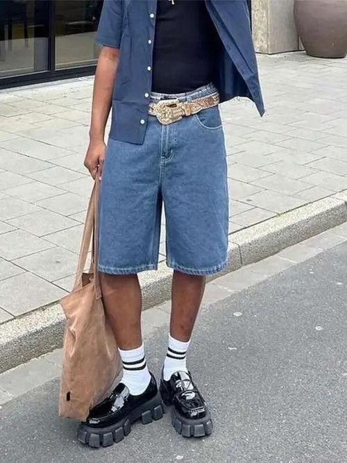 Japanese Brand × Vintage Vintage jeans jorts Y2K RETRO shorts Size US 32 / EU 48 - 1 Thumbnail