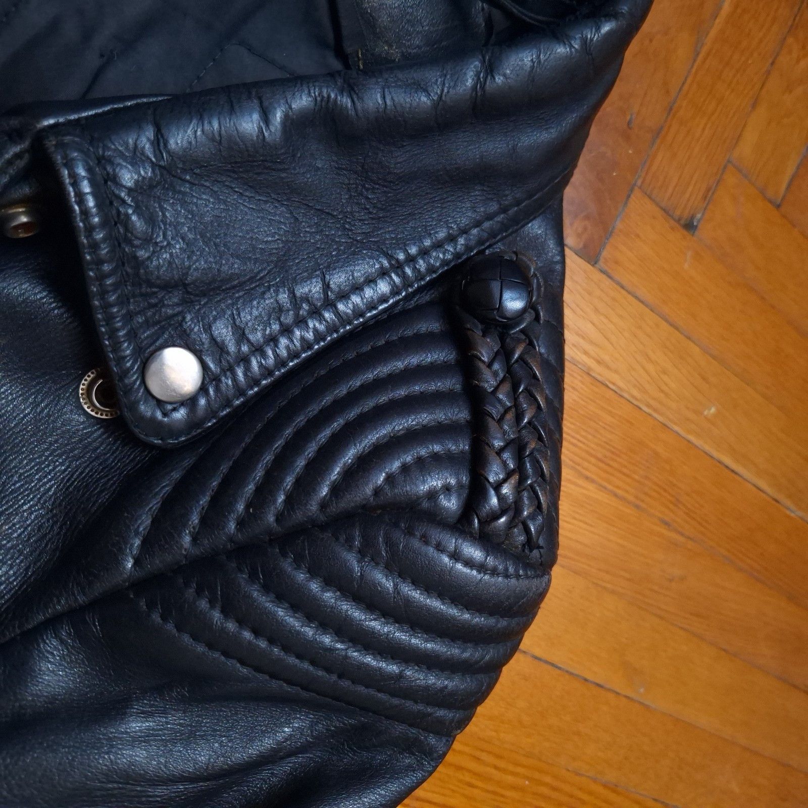 Vintage Biker Jacket Motorcycle Metal Punk Rock Oldschool 80s 90s Size US M / EU 48-50 / 2 - 10 Thumbnail