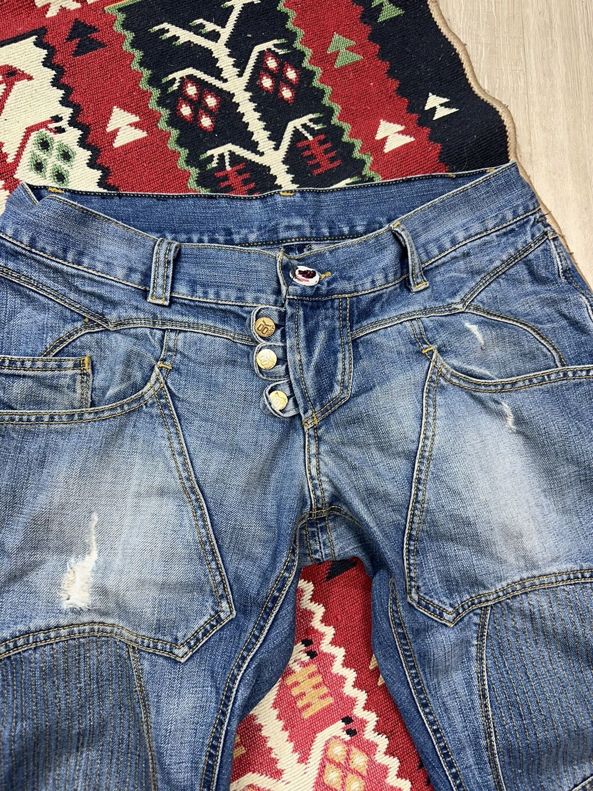 Hysteric Glamour × Vintage Vintage Reworked Distressed Y2K Jeans Size US 33 - 4 Thumbnail