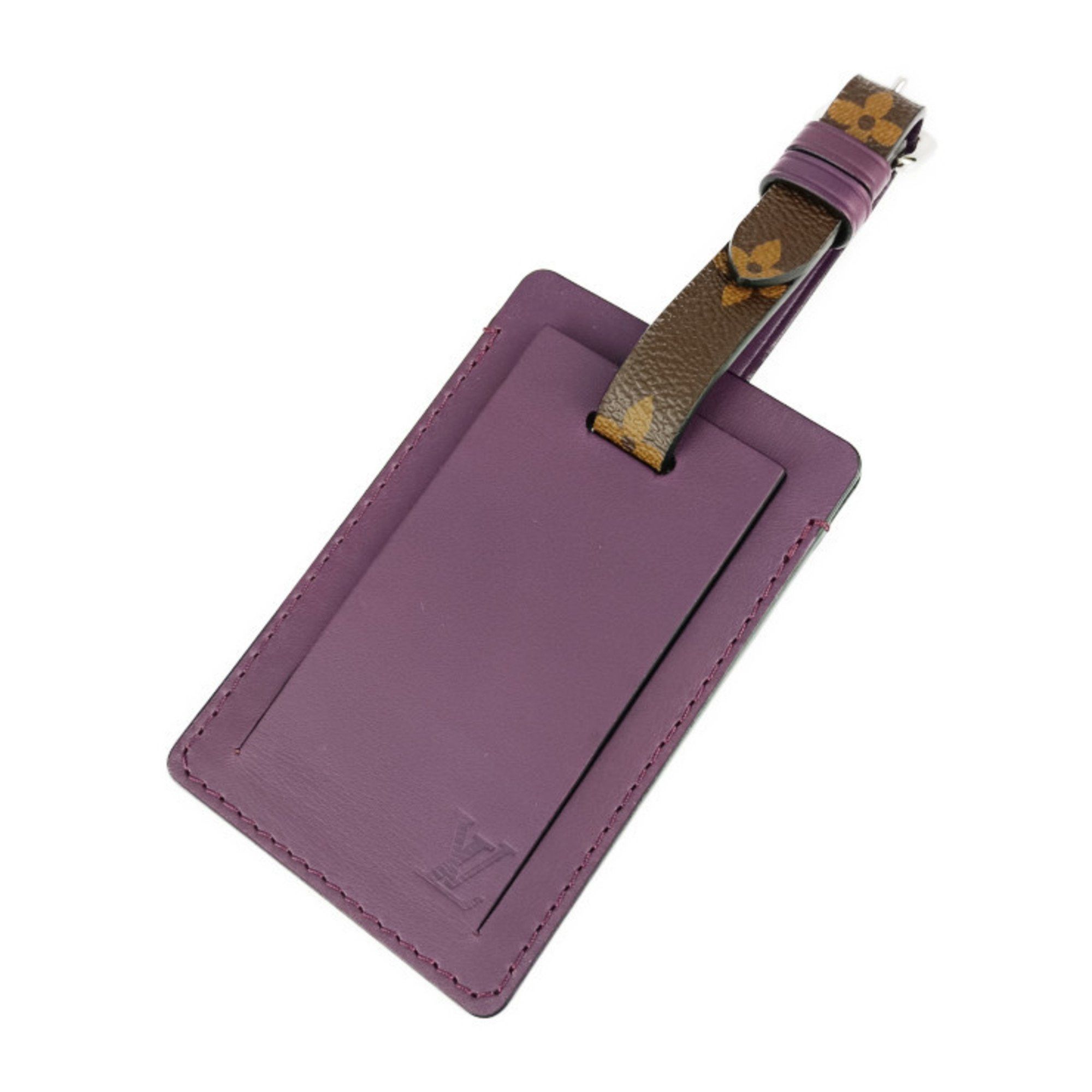 Louis Vuitton Louis Vuitton Name Tag Porto Address Ketch - Brown Purple Monogram Canvas Leather Men's Women's Size ONE SIZE - 1 Thumbnail