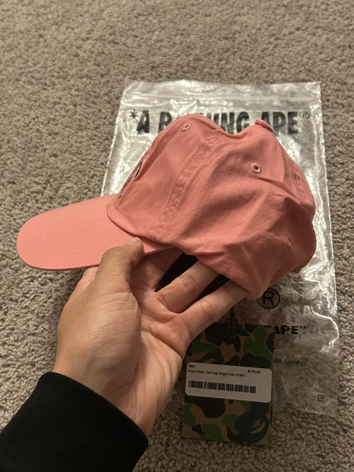 Bape BAPE Tiger Shark Face PONR Dad Hat Size ONE SIZE - 3 Thumbnail