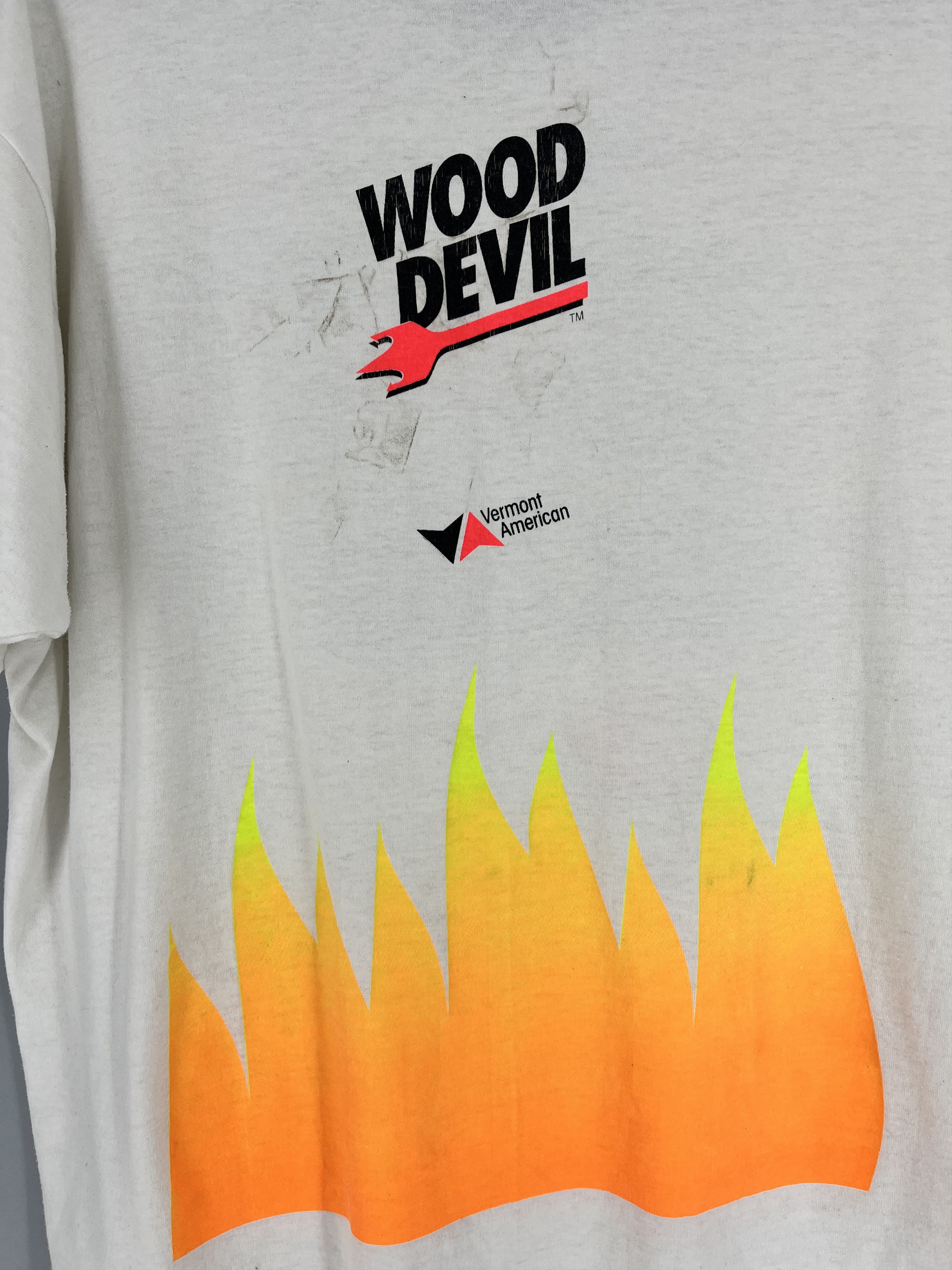 Band Tees Vintage 90s The Devil Made Me Do It Graphic WOOD DEVIL Size US XL / EU 56 / 4 - 14 Thumbnail