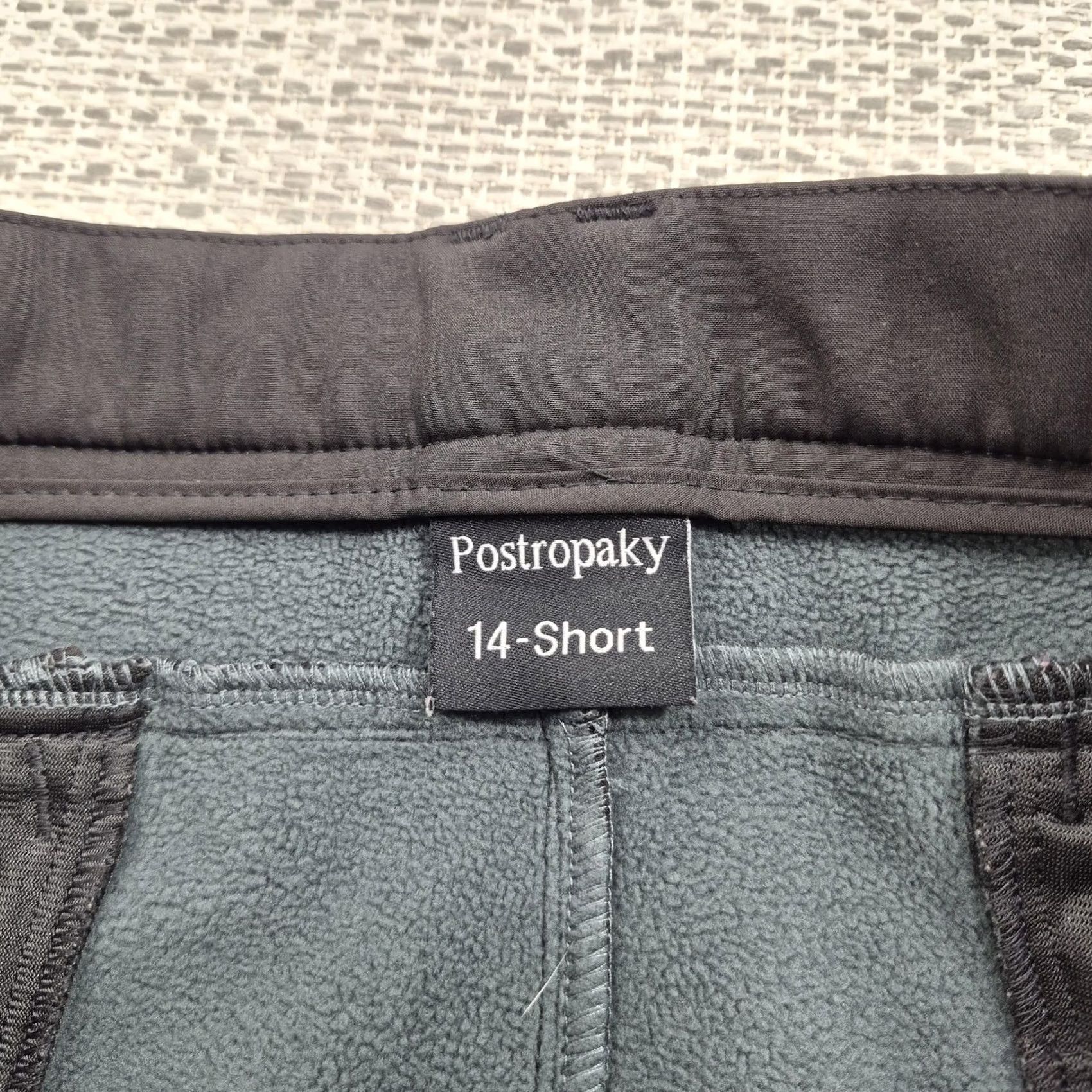 Vintage Postropaky Snow Pants Womens 14-Short Black Fleece Lined Insulated Hiking Ski Pockets Ankle Zip Front Flat Rise 8.5-10.5in Regular Inseam 29in Size 36" / US 14 / IT 50 - 4 Thumbnail