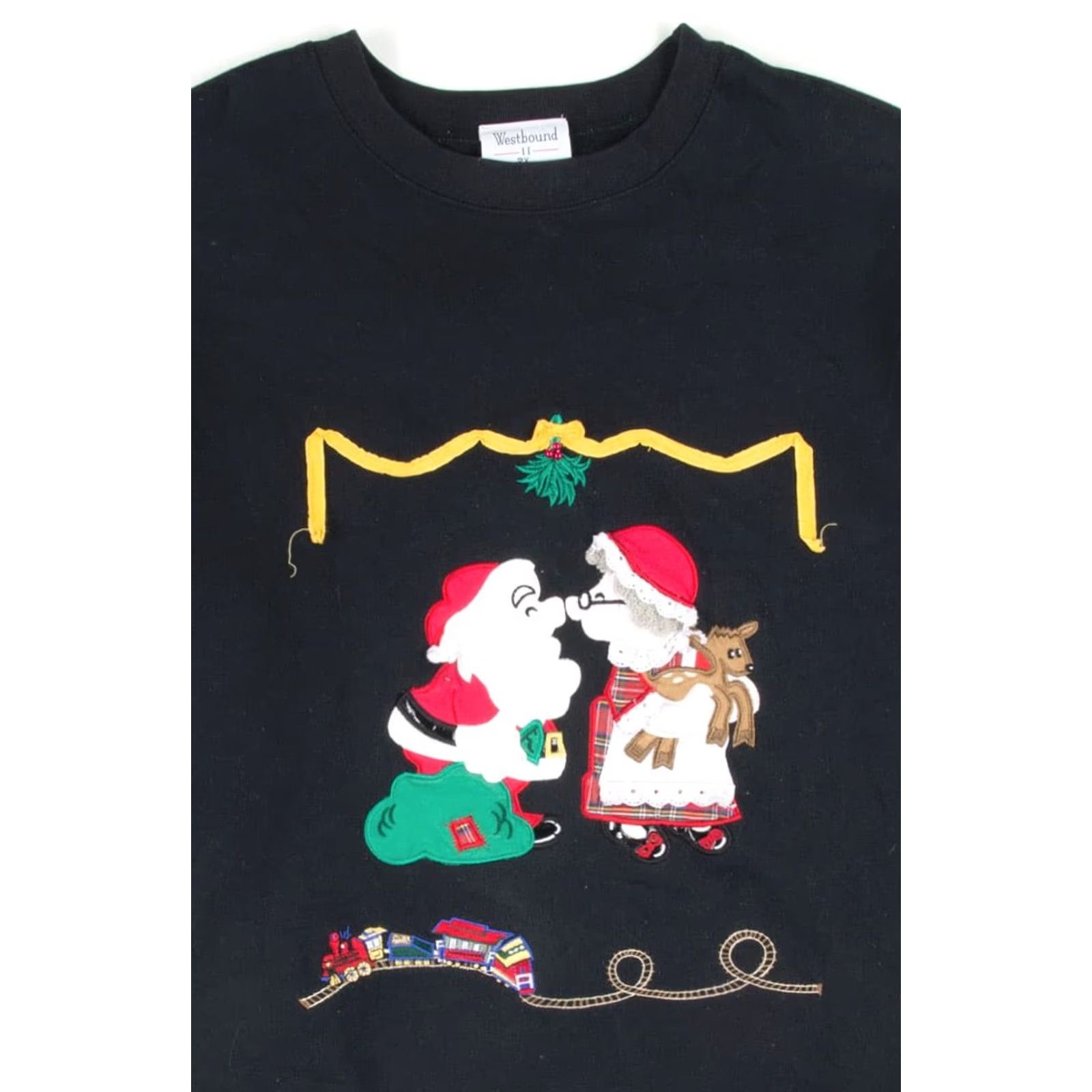 Vintage VINTAGE Black Ugly Christmas Sweatshirt Westbound II Shirt XX-Large Black Christmas Santa Men/Women XXXL Size XXL / US 16-18 / IT 52-54 - 2 Thumbnail