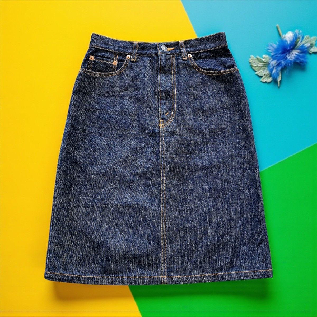 Levi's Vintage Levis Denim Skirt Size 27" / US 4 / IT 40 - 2 Thumbnail