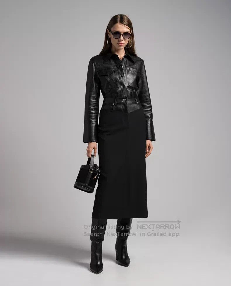 Helmut Lang Helmut Lang Black Sheepskin Shirt Jacket Size M / US 6-8 / IT 42-44 - 2 Thumbnail