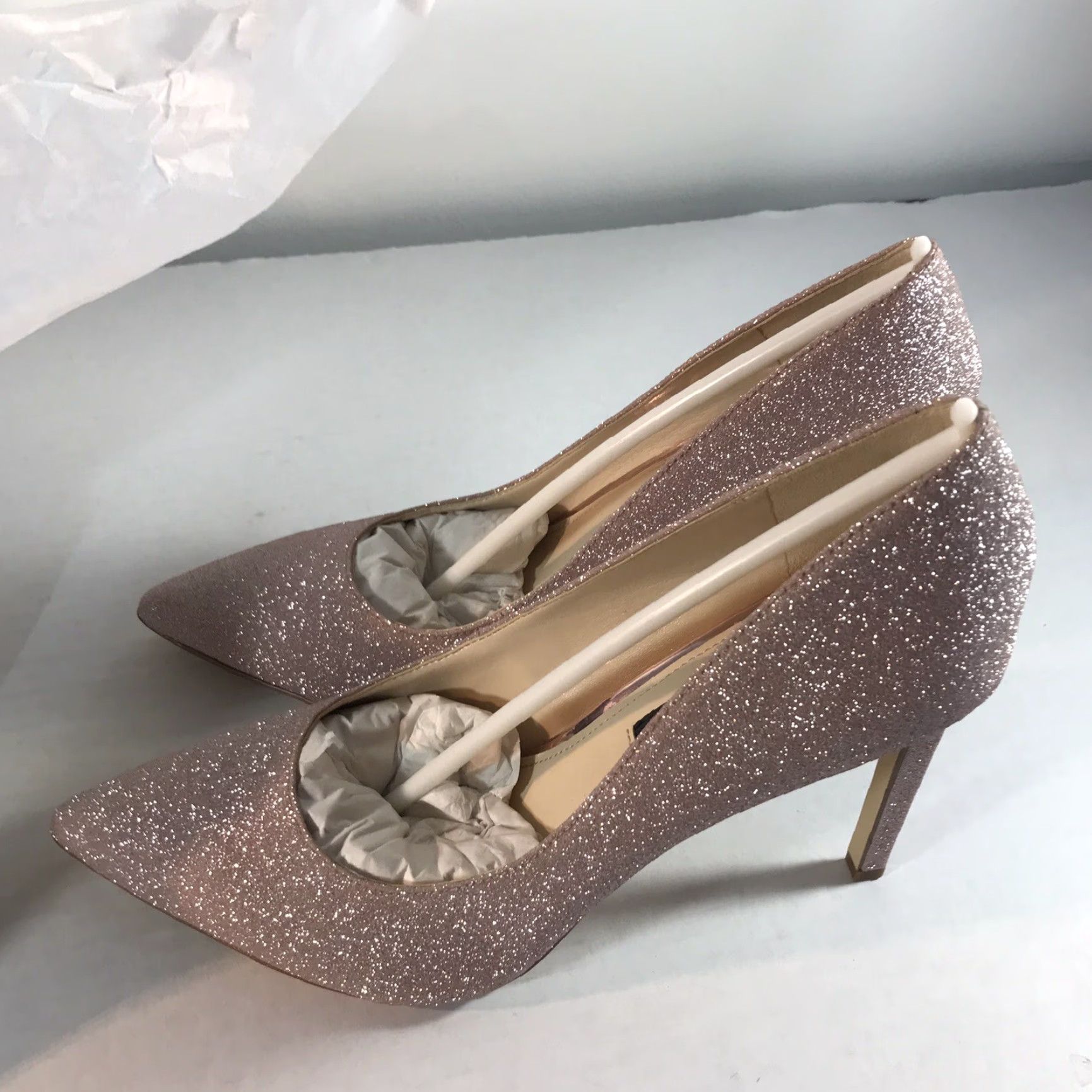 Nine West Nine West Tatiana3 Pink Glitter Faux Leather Pump Women's Size 8M High Heel Stiletto Size US 8 / IT 38 - 2 Thumbnail