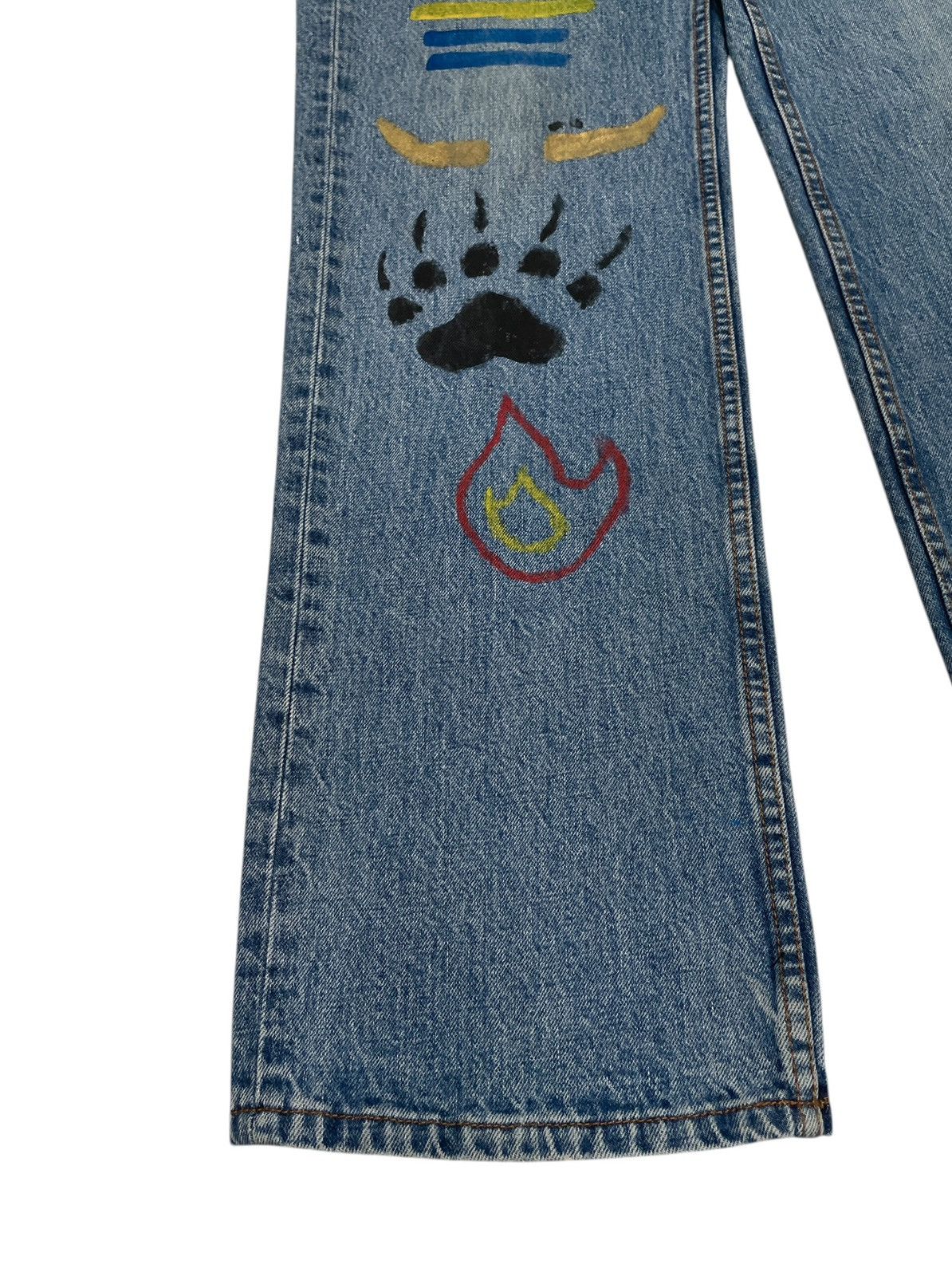 Indigo Palms × Vintage Rare Design Vintage Brand Indigo Palms Art Jeans 1990s Size US 35 - 5 Thumbnail
