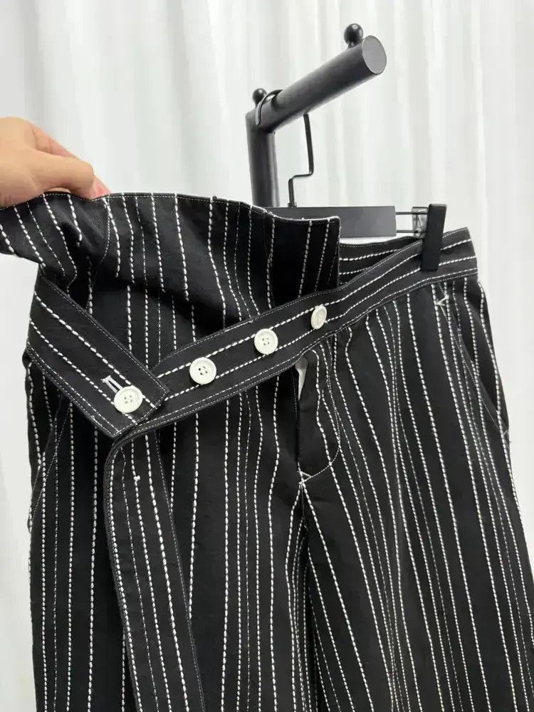 Yohji Yamamoto Sz 3 Yohji Yamamoto Y's Red Label Stripes Uneven Trouser-25 Size US 32 / EU 48 - 5 Thumbnail