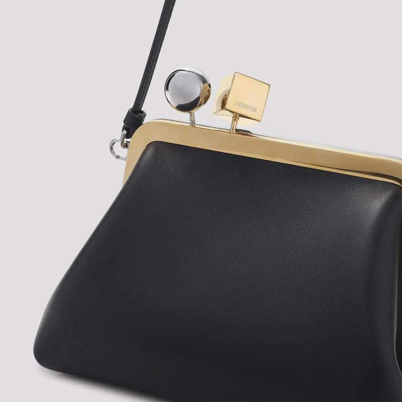 Jacquemus Jacquemus The Berlingot Black Leather Shoulder Bag New Size ONE SIZE - 4 Thumbnail