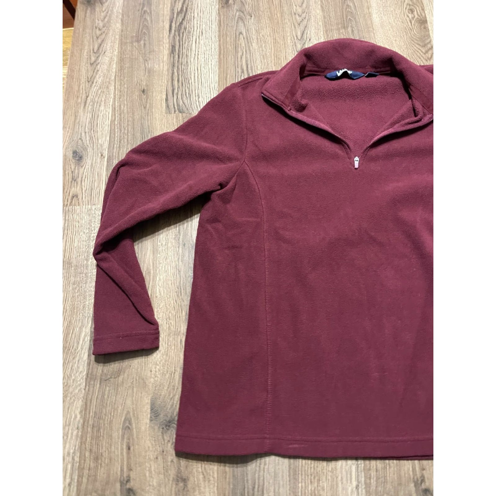 Lands' End Lands' End Sweater Women's Large Red 1/4 Zip Long Sleeve Pullover Mock Neck Casual Vintage: No Size L / US 10 / IT 46 - 3 Thumbnail