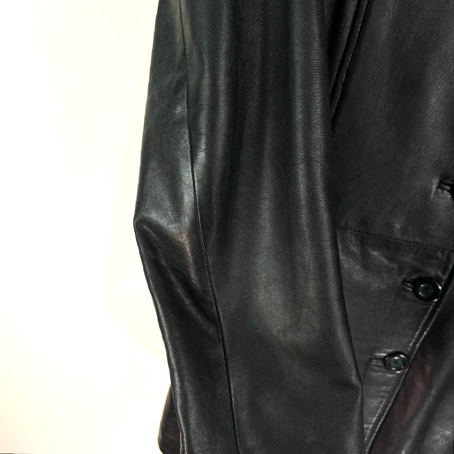 Vintage Travelers Vintage Leather Mid Length Coat Womens Size M Black Size M / US 6-8 / IT 42-44 - 5 Thumbnail