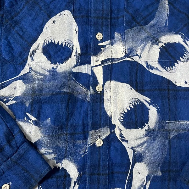 Amiri Amiri Blue shark shirt Size US S / EU 44-46 / 1 - 2 Thumbnail