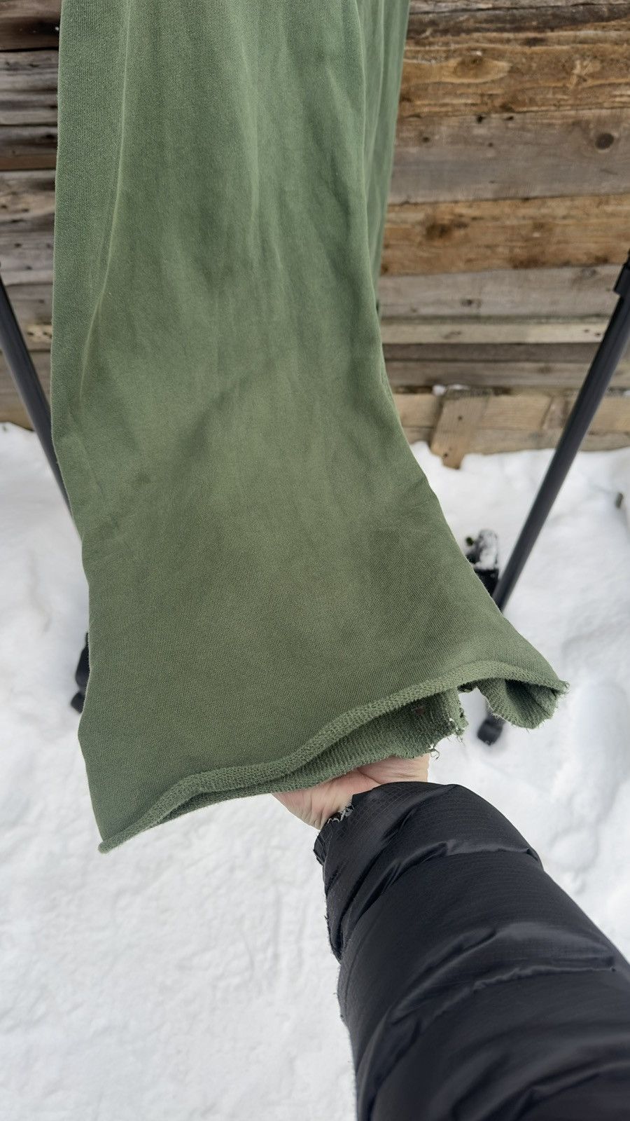 Nili Lotan Nili Lotan Drop Crotch Lightweight Sweatpant Size XL Green Size 32" / US 10 / IT 46 - 3 Thumbnail