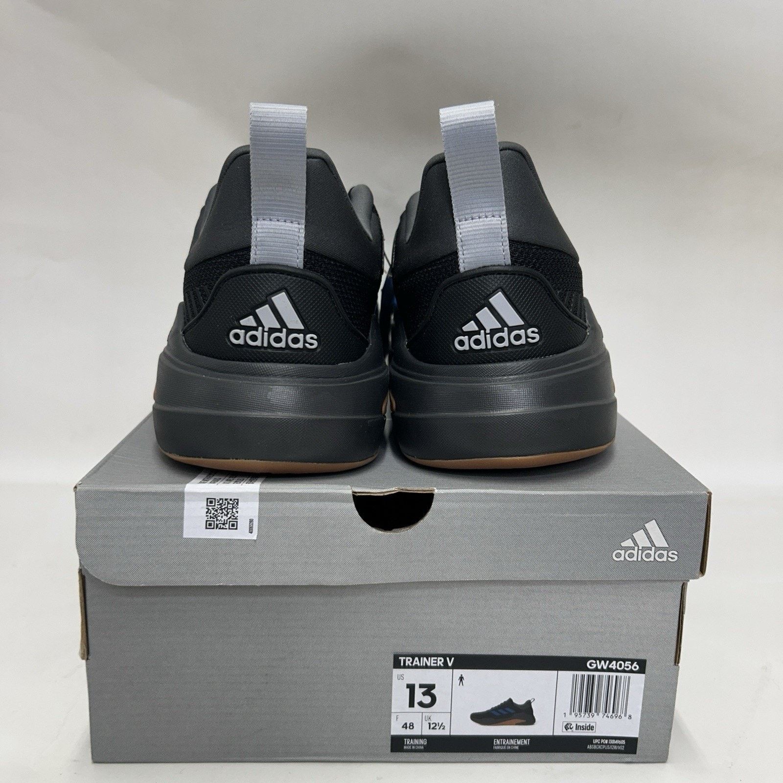 Adidas Adidas Trainer V “Black Pulse Blue Gum” GW4056 Size US 13 / EU 46 - 4 Thumbnail