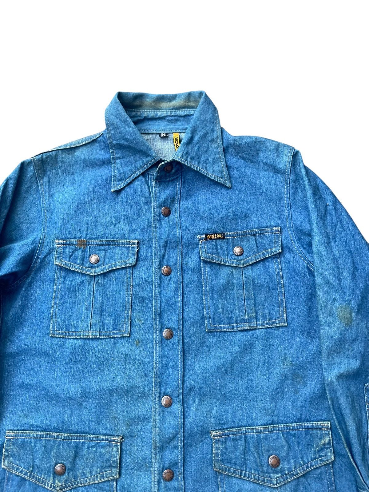 Japanese Brand Vintage Bison Denim Jacket Size US M / EU 48-50 / 2 - 3 Thumbnail