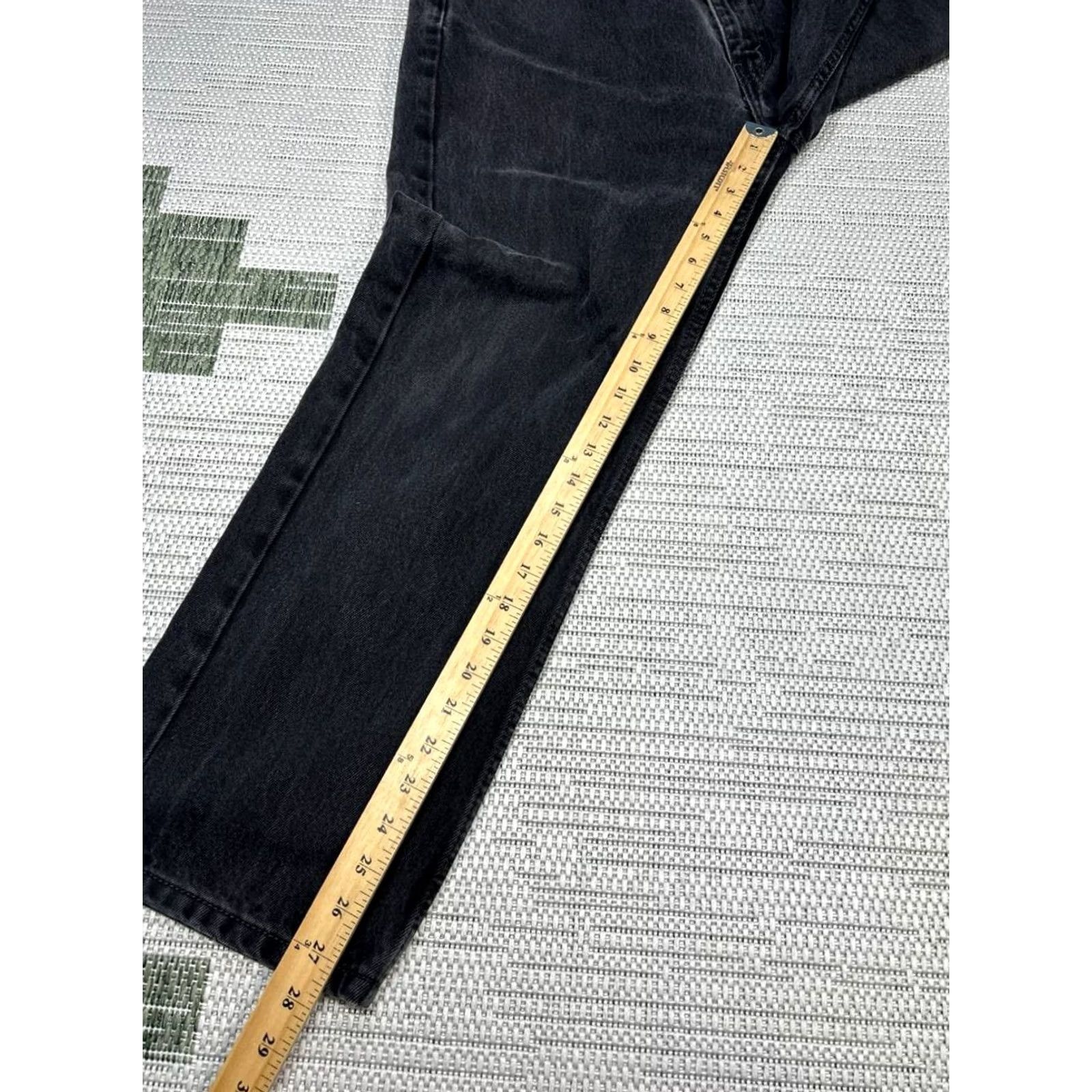Levi's Levi's 505 Jeans Mens 36 Blue Denim Logo Button Zip Straight Mid Rise 27 Inseam 5-Pocket Regular Fit Jeans Mens Blue Size US 36 / EU 52 - 3 Thumbnail