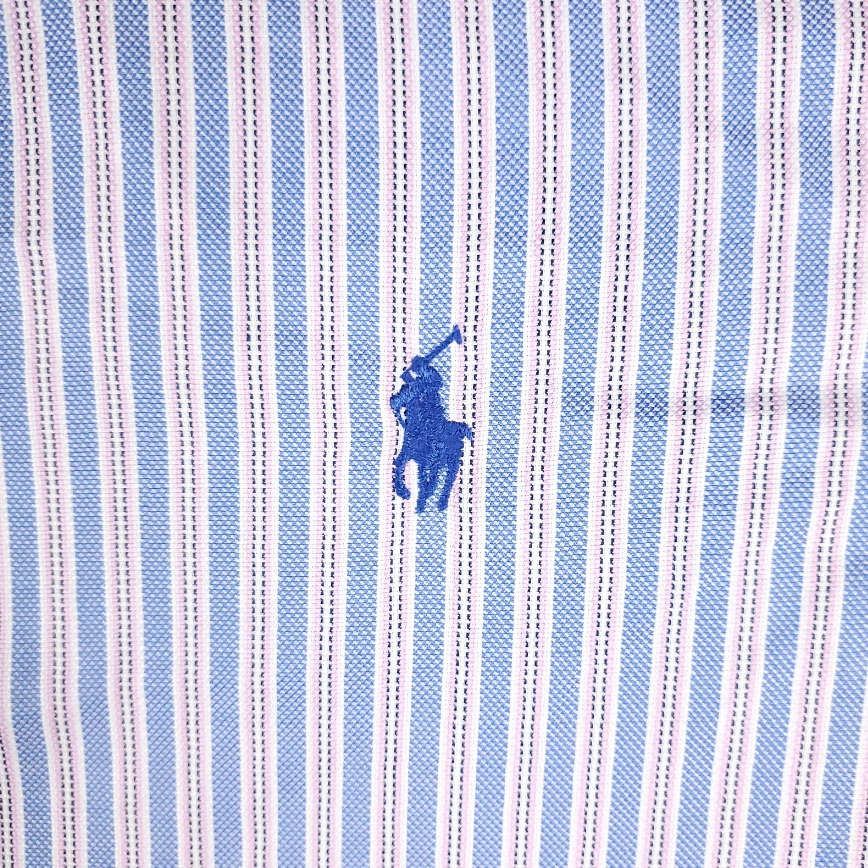 Ralph Lauren Ralph Lauren Dress Shirt Mens 18 Blue Striped Long Sleeve Button Up Size 48R - 2 Thumbnail