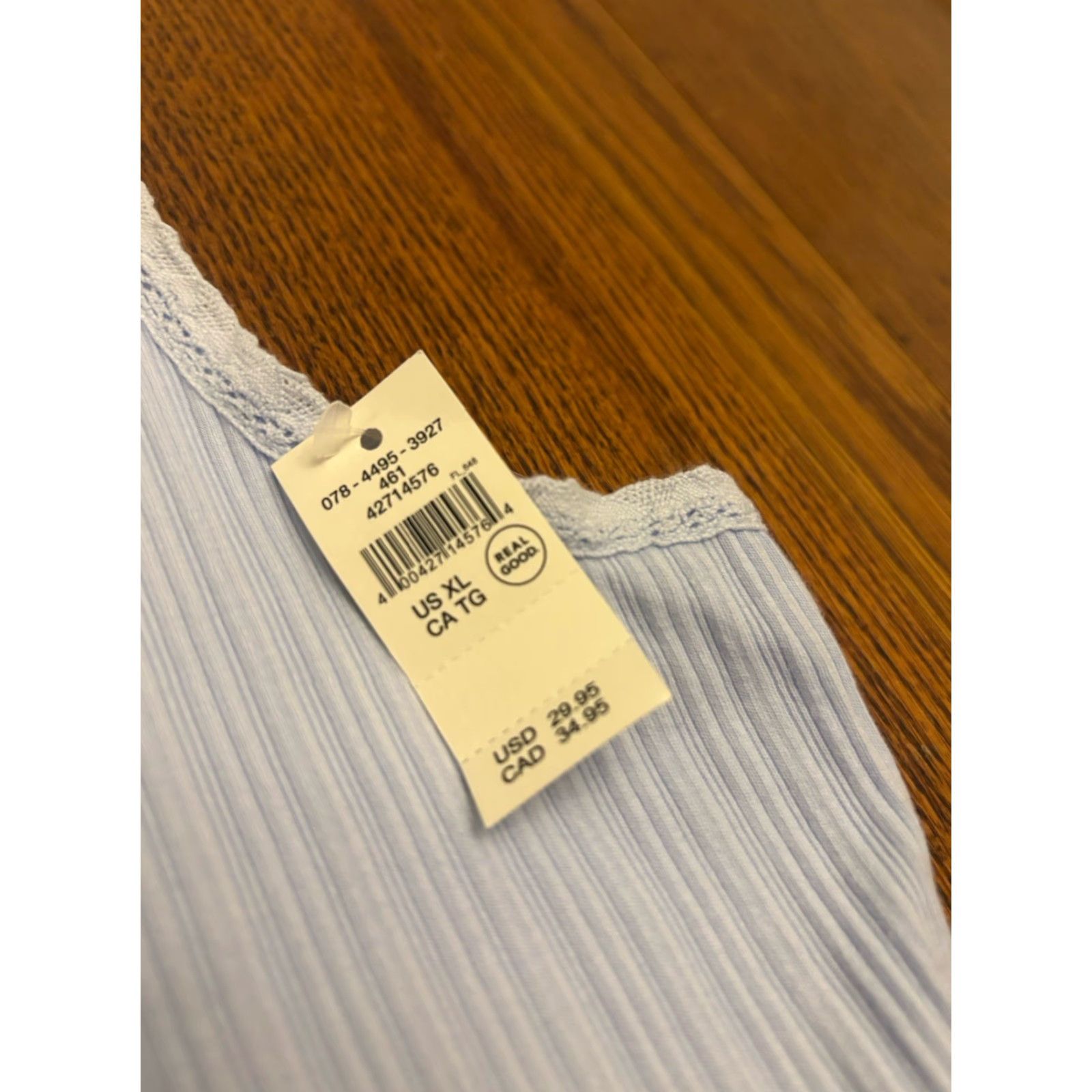 Vintage Aerie Shirt Top Womens Tank Sleeveless NWT XL G3 Blue Floral Cotton Blend Round Neck Pullover T-Shirt Oversized Size XL / US 12-14 / IT 48-50 - 2 Thumbnail