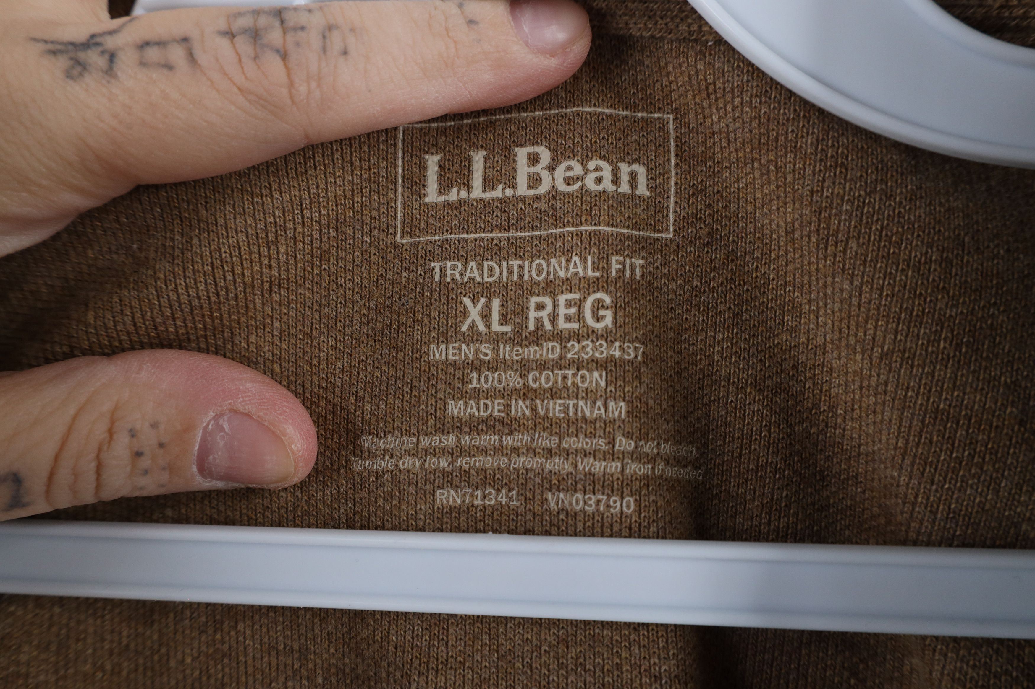 L.L. Bean × Vintage Vintage LL Bean Blank Pique Cotton Collared Polo Shirt Brown Size US XL / EU 56 / 4 - 5 Thumbnail