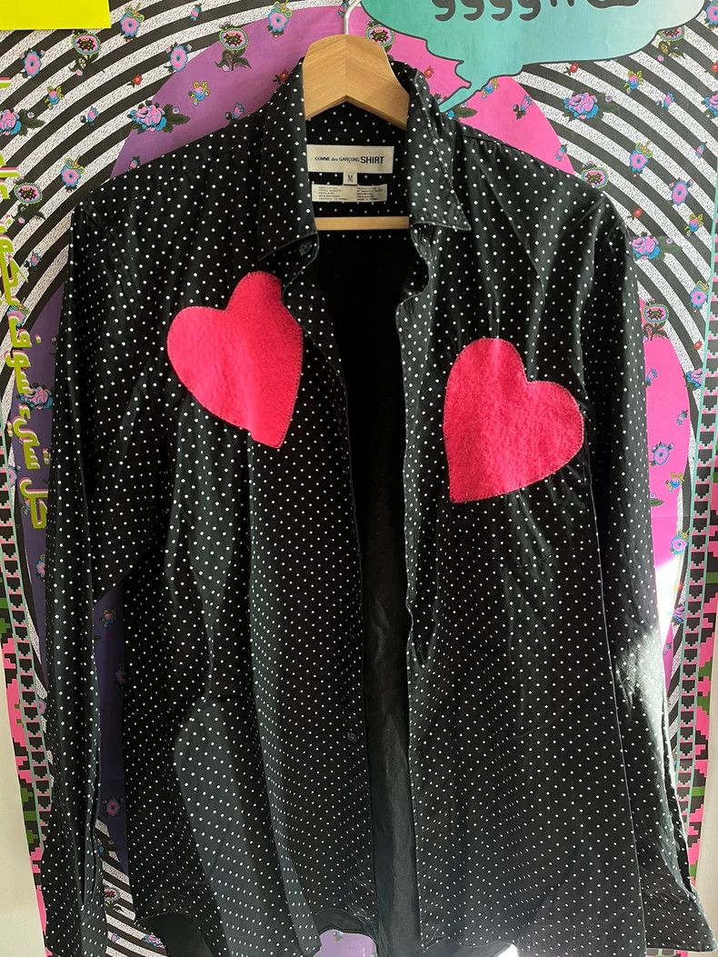 Comme des Garcons Comme des Garçons Polka Dot Heart Shirt- DMC Size US M / EU 48-50 / 2 - 1 Thumbnail