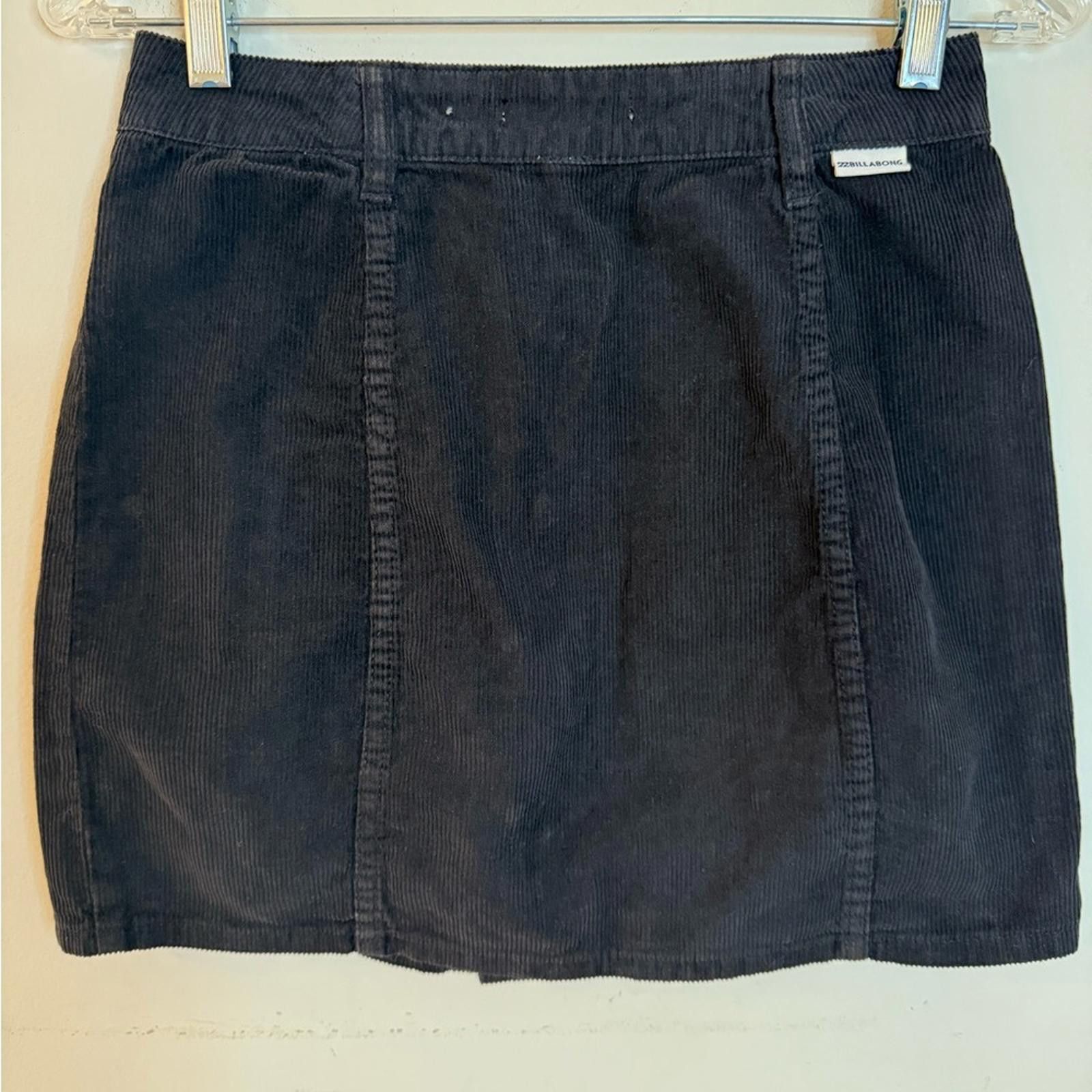 Billabong Billabong black cotton corduroy mini skirt SZ 27” Size 30" / US 8 / IT 44 - 2 Thumbnail