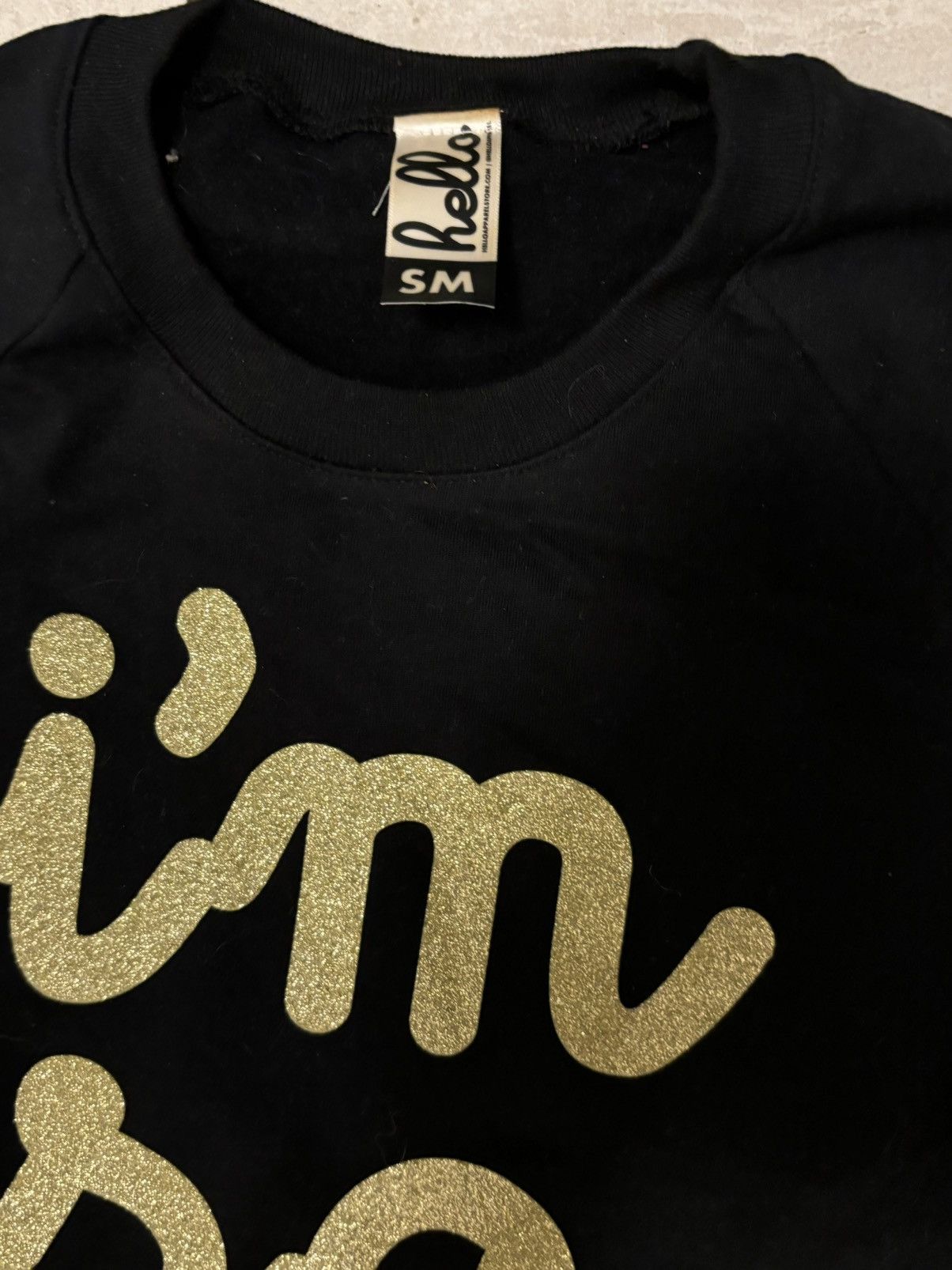 Other × Vintage “I’m So Tired” Glitter Print Crewneck Sweatshirt Size US S / EU 44-46 / 1 - 4 Thumbnail