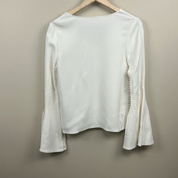 Jonathan Simkhai JONATHAN SIMKHAI ivory V neck satin pull over Size S / US 4 / IT 40 - 9 Thumbnail