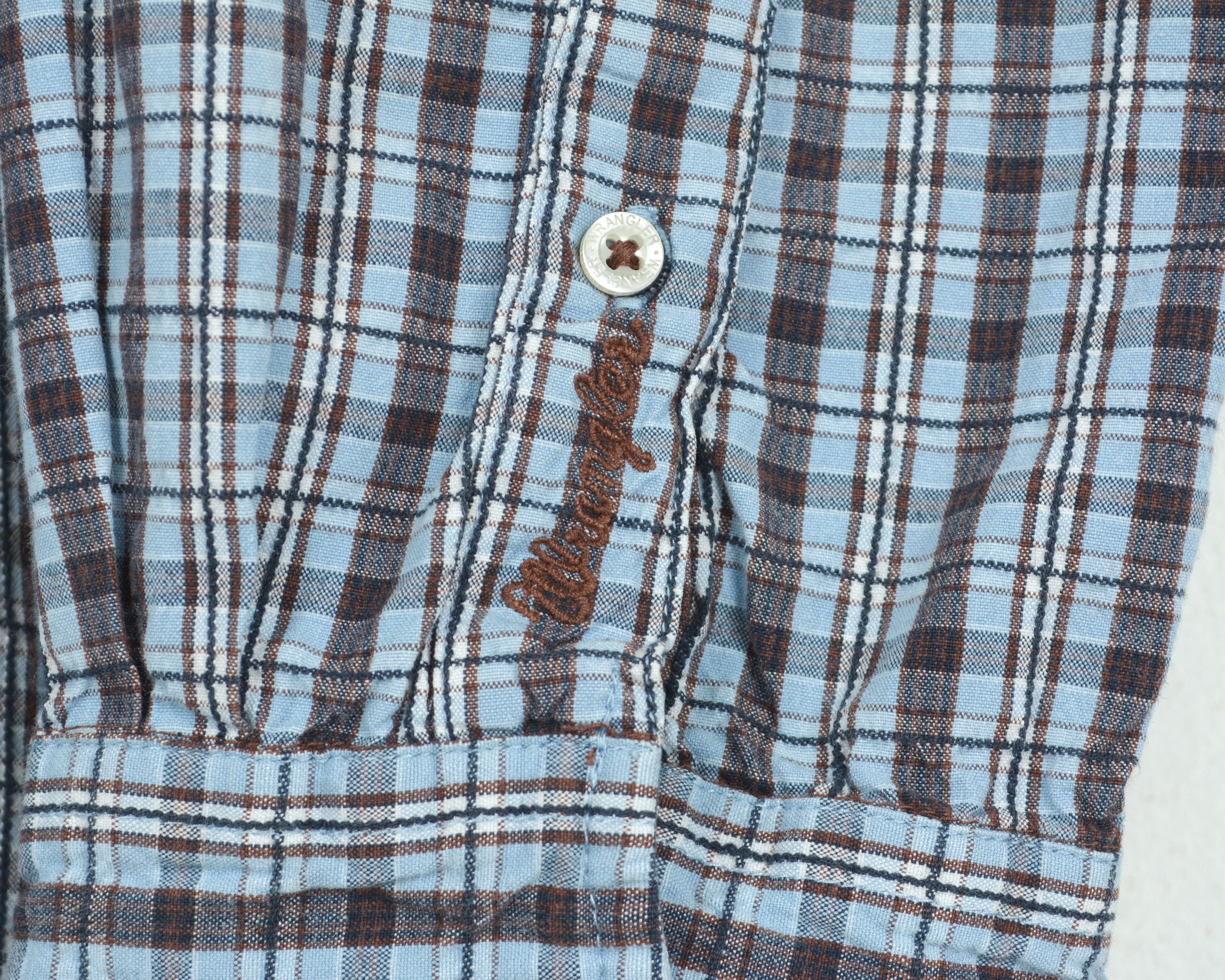Vintage WRANGLER Western Button Up Check Shirt Vintage Lee Size US L / EU 52-54 / 3 - 6 Thumbnail